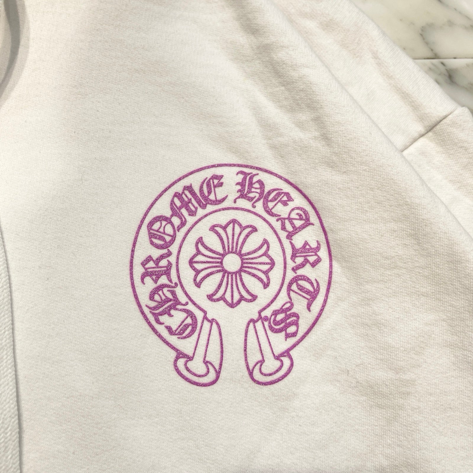 限定フーディー Chrome Hearts Exclusive Hoodie Purple Glitter Online Exclusive Hoodie 