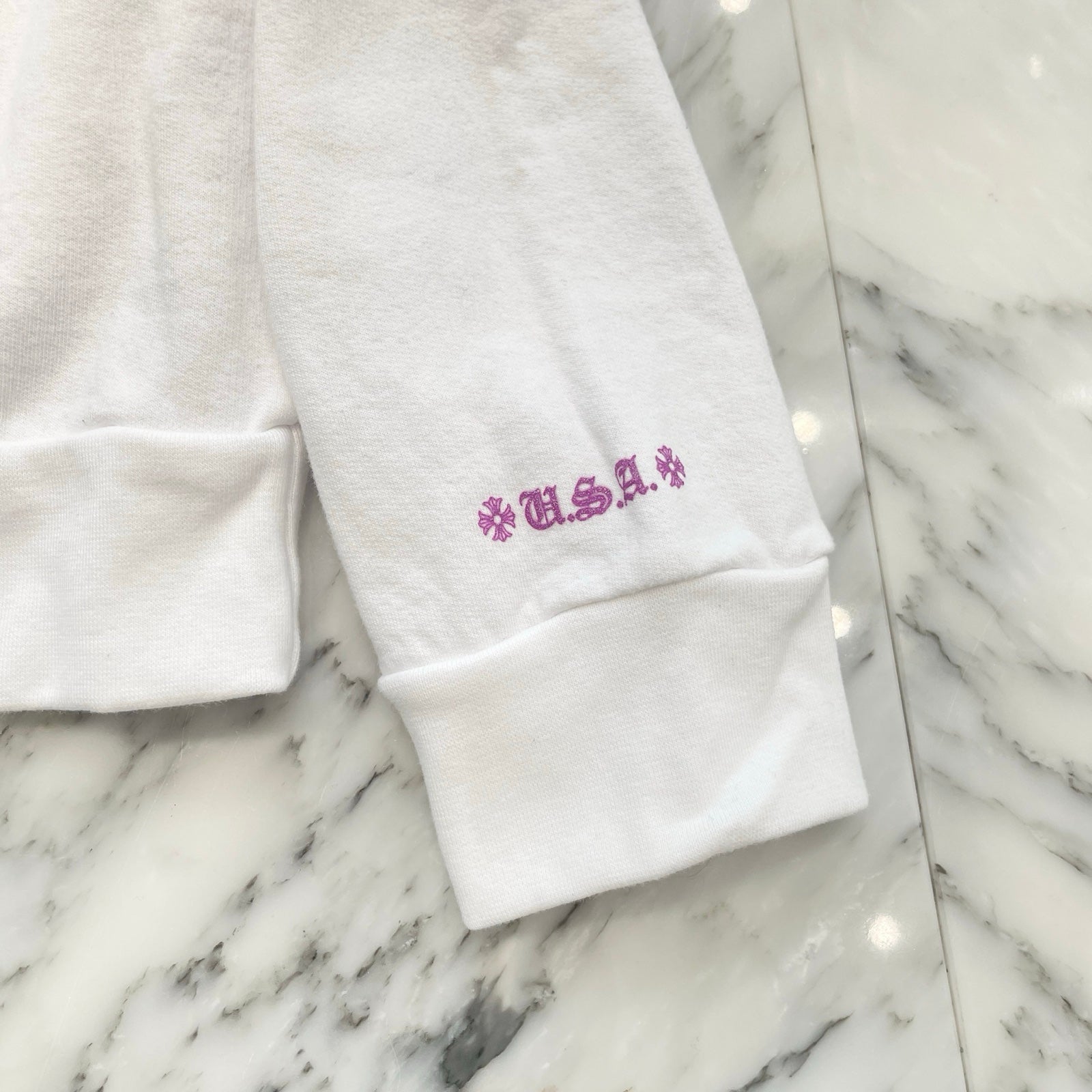 CHROME HEARTS 2024SS Online Limited Purple Glitter Hoodie Size L クロムハーツ オンライン限定 パープルグリッターフーディー サイズL