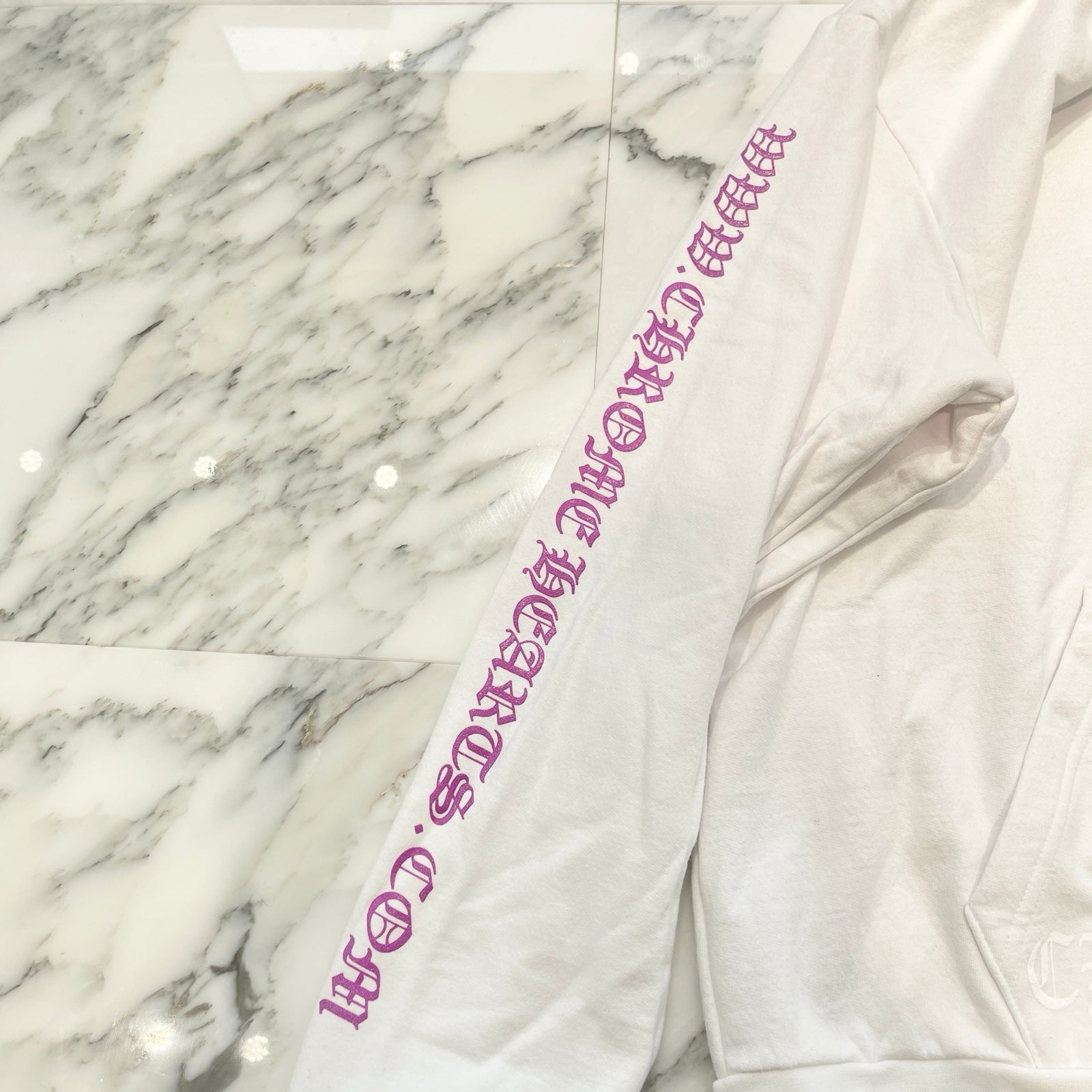 CHROME HEARTS 2024SS Online Limited Purple Glitter Hoodie Size L クロムハーツ オンライン限定 パープルグリッターフーディー サイズL