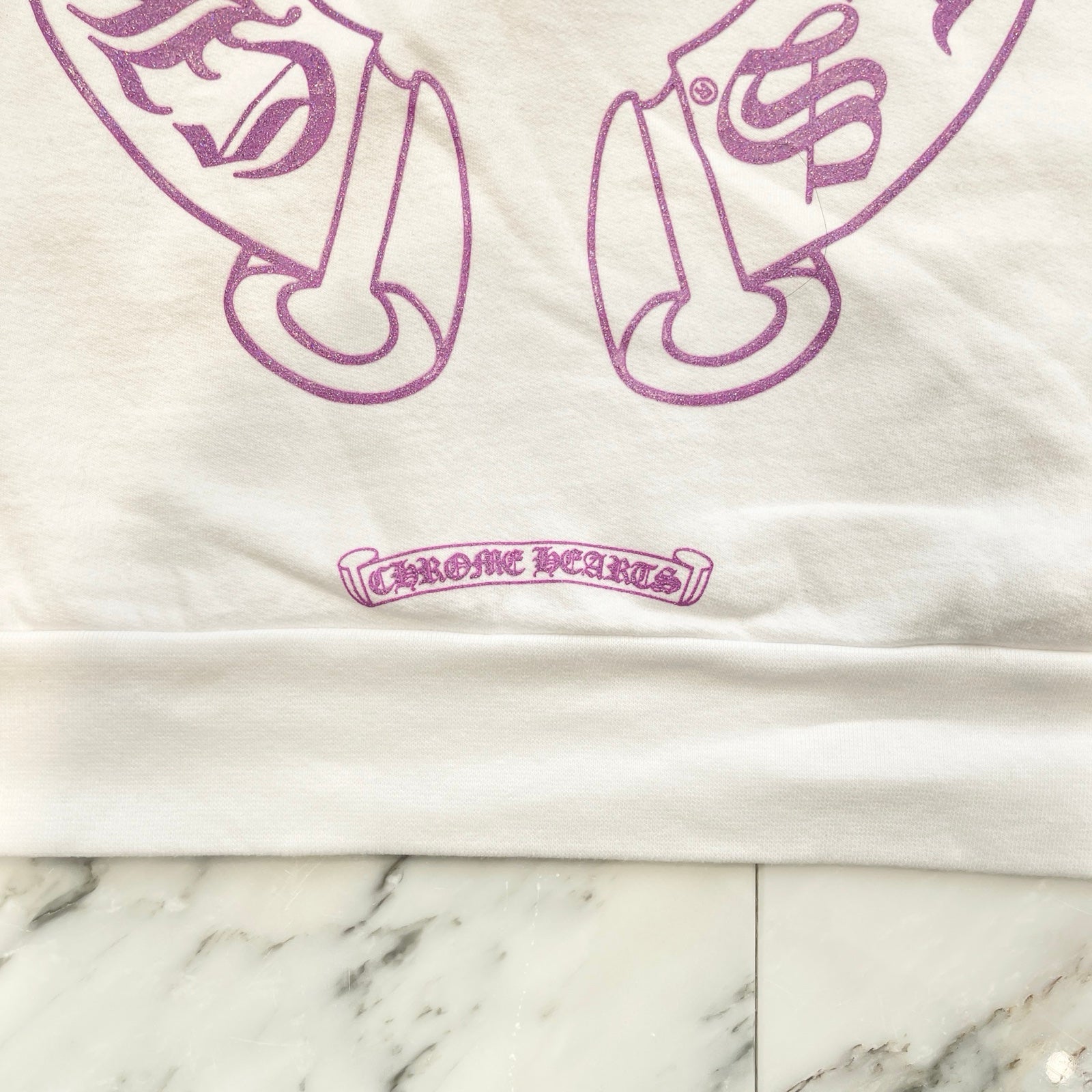 CHROME HEARTS 2024SS Online Limited Purple Glitter Hoodie Size L クロムハーツ オンライン限定 パープルグリッターフーディー サイズL