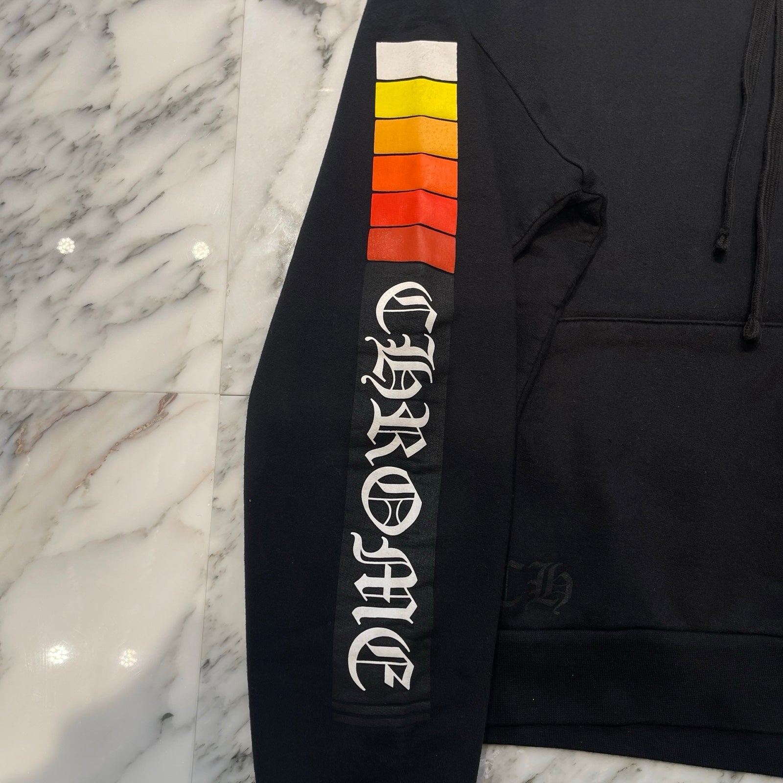 CHROME HEARTS Neon Bar Logo Pullover Hoodie Size L クロムハーツ ネオンバーロゴ プルオーバーフーディー サイズL