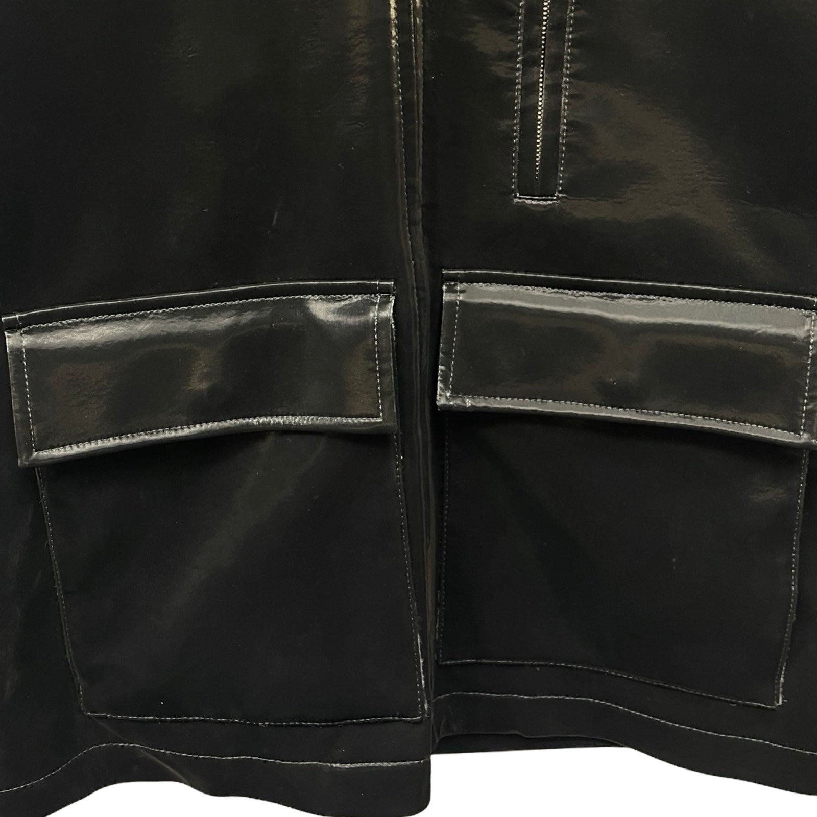 SAINT LAURENT PARIS Vinyl Jacket With Hooded 713327 Y2F85 Size 48