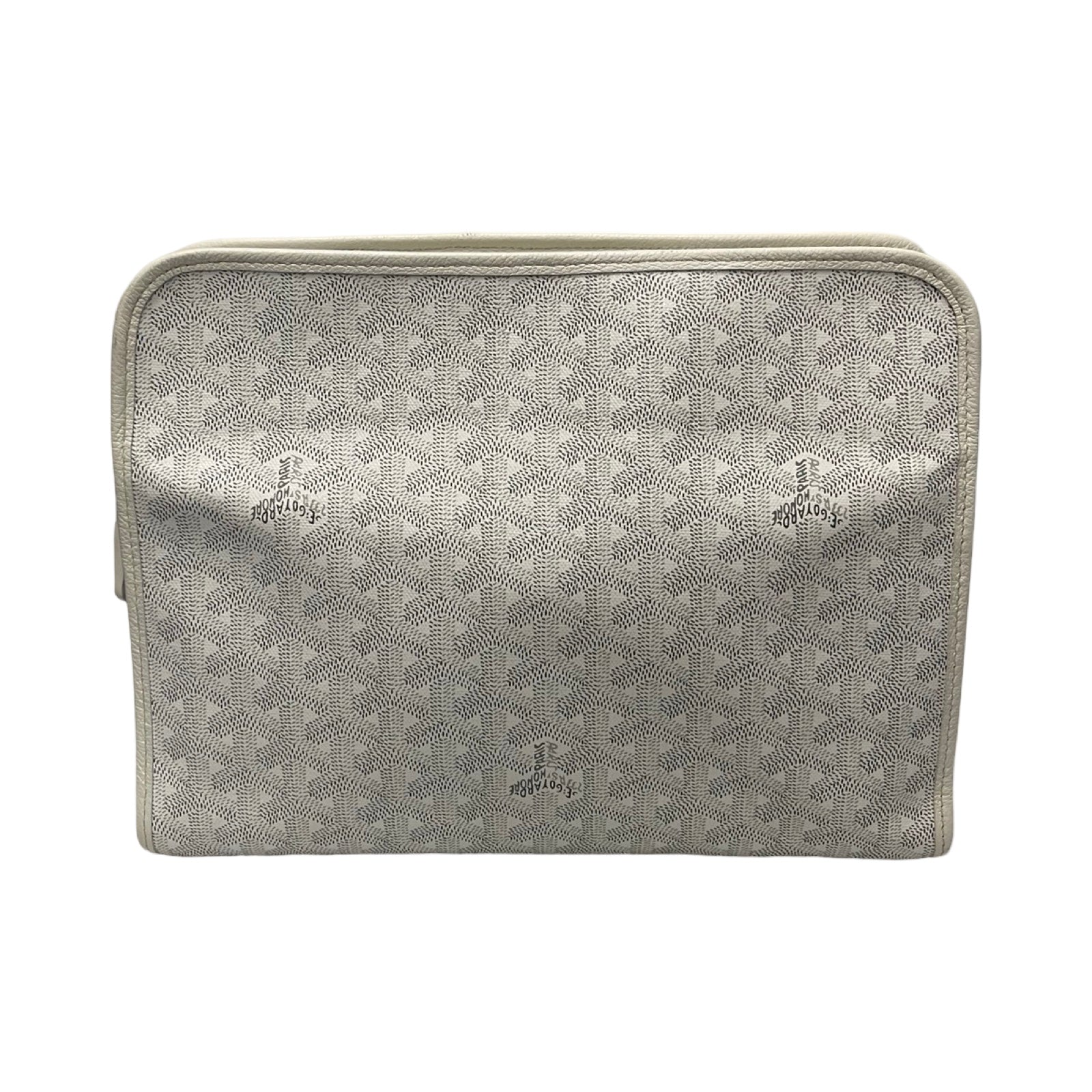 GOYARD Juvans MM Herringbone PVC Coated Canvas Clutch Bag