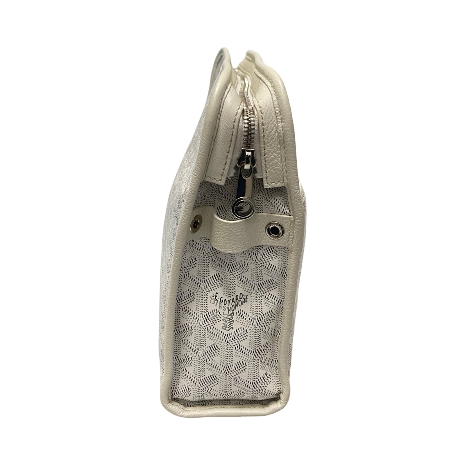 GOYARD Juvans MM Herringbone PVC Coated Canvas Clutch Bag