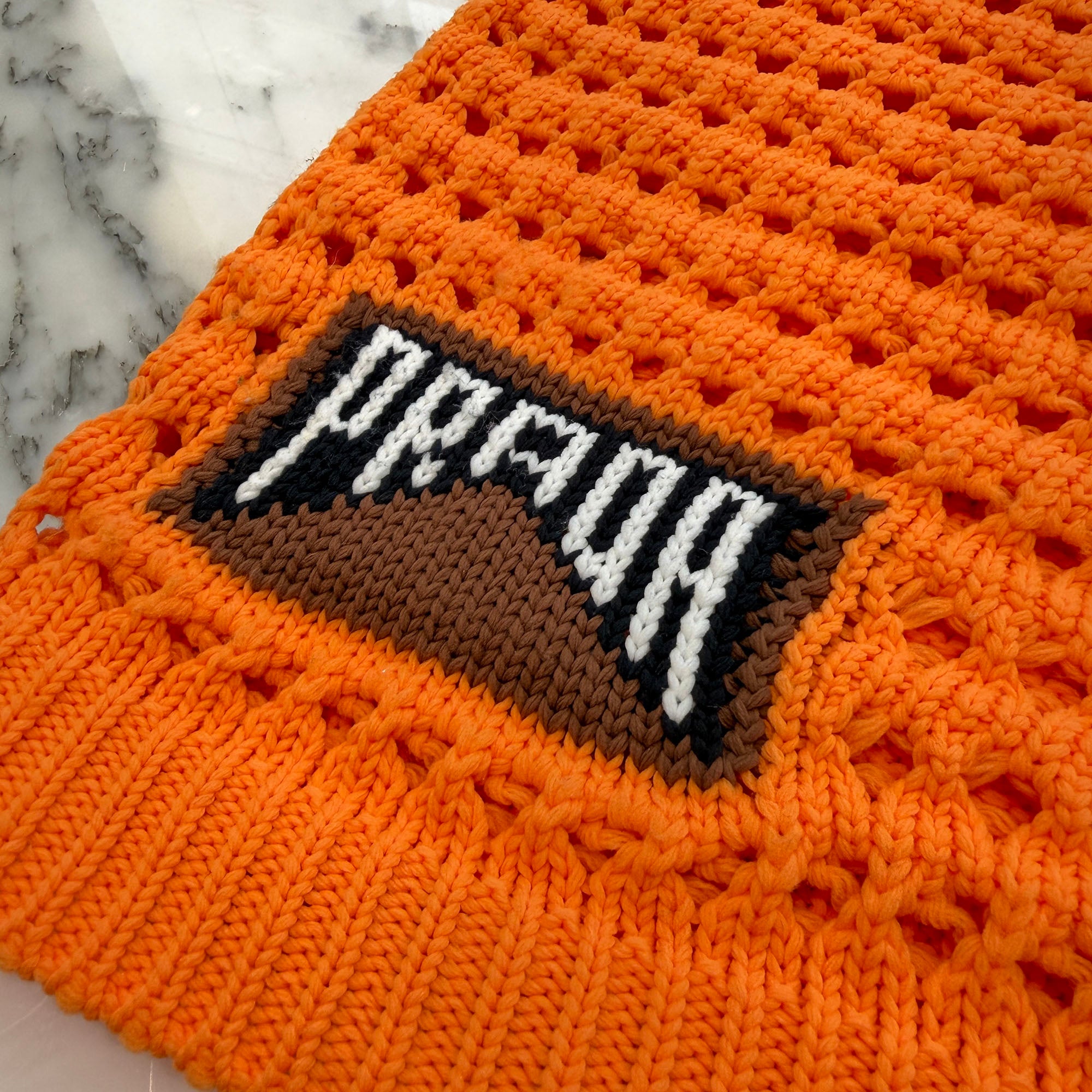PRADA Back Embroidered Logo Crochet Knit Camisole Size 40 プラダ バックロゴ刺繍 クロシェニットキャミソール サイズ40