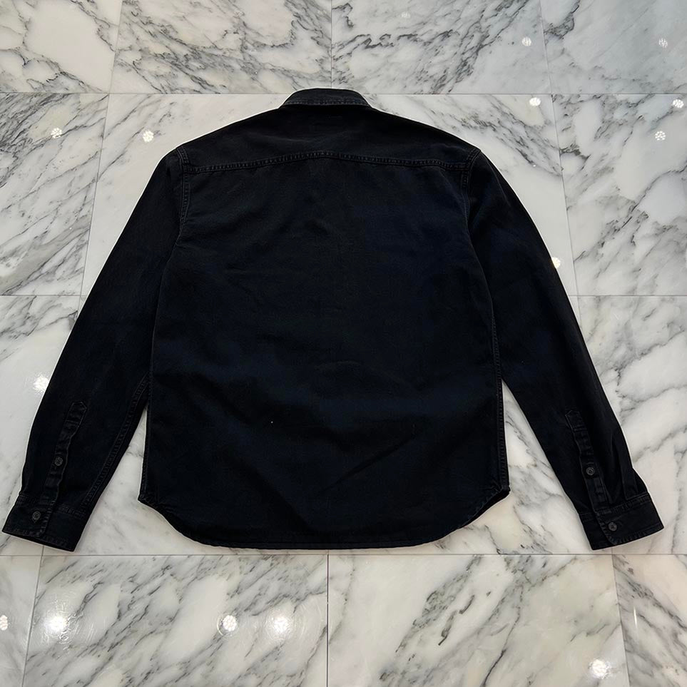 SAINT LAURENT PARIS 2025SS Logo Embroidery Vintage Denim Shirt