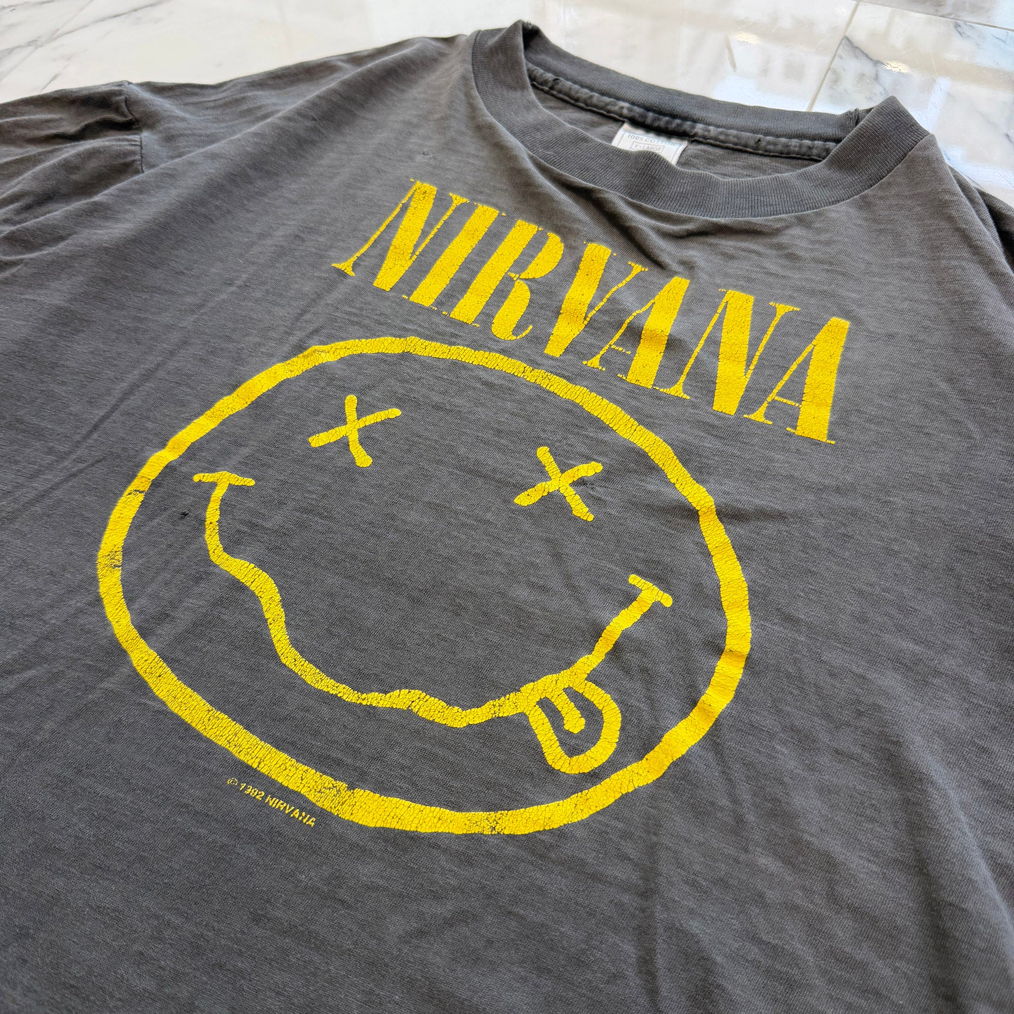 Vintage 90's NIRVANA "SMILE" 1992 anvil S/S Tee Size XL ヴィンテージ 90's ニルヴァーナ "スマイル" 1992 Tシャツ サイズXL