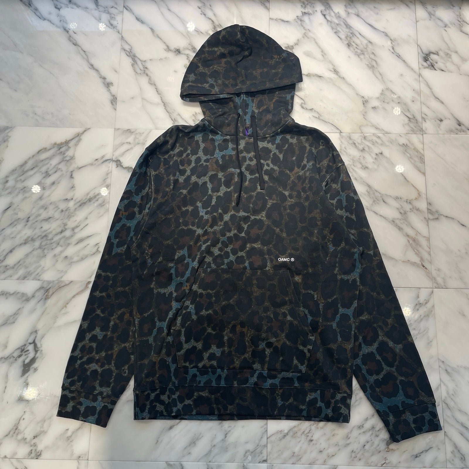 OAMC 2023AW Leopard Pullover Hoodie 23A28OAJ23 COTOA048 Size M オーエーエムシー ヒョウ柄プルオーバーフーディー サイズM