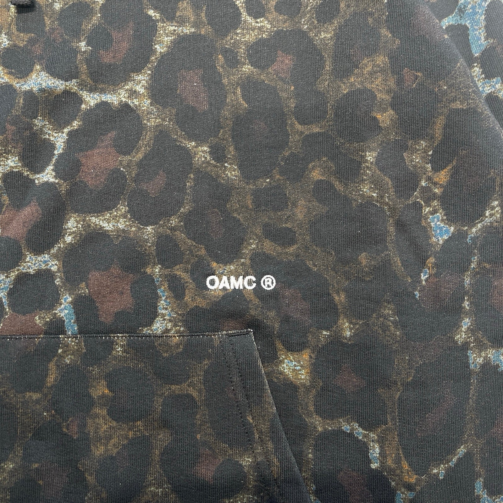 OAMC 2023AW Leopard Pullover Hoodie 23A28OAJ23 COTOA048 Size M オーエーエムシー ヒョウ柄プルオーバーフーディー サイズM