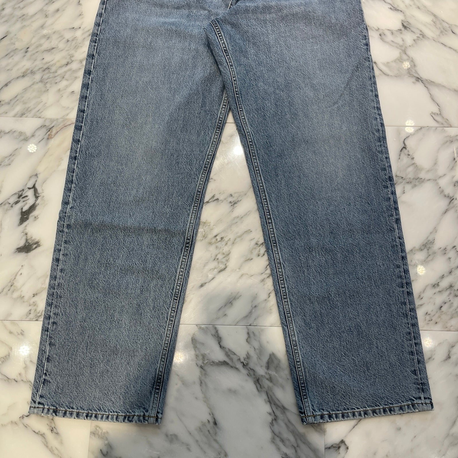 BOTTEGA VENETA 2023AW Wide Leg Leather Patch Denim Pants 740397 V34A0 Size 48 ボッテガヴェネタ ワイドレッグ レザーパッチ デニムパンツ サイズ48