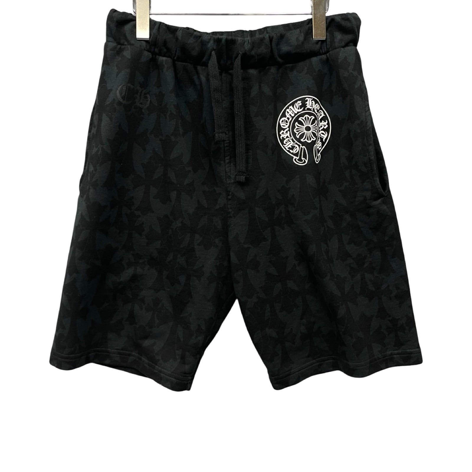 CHROME HEARTS 2024SS Graveyard Cemetery Cross Half Pants Size M