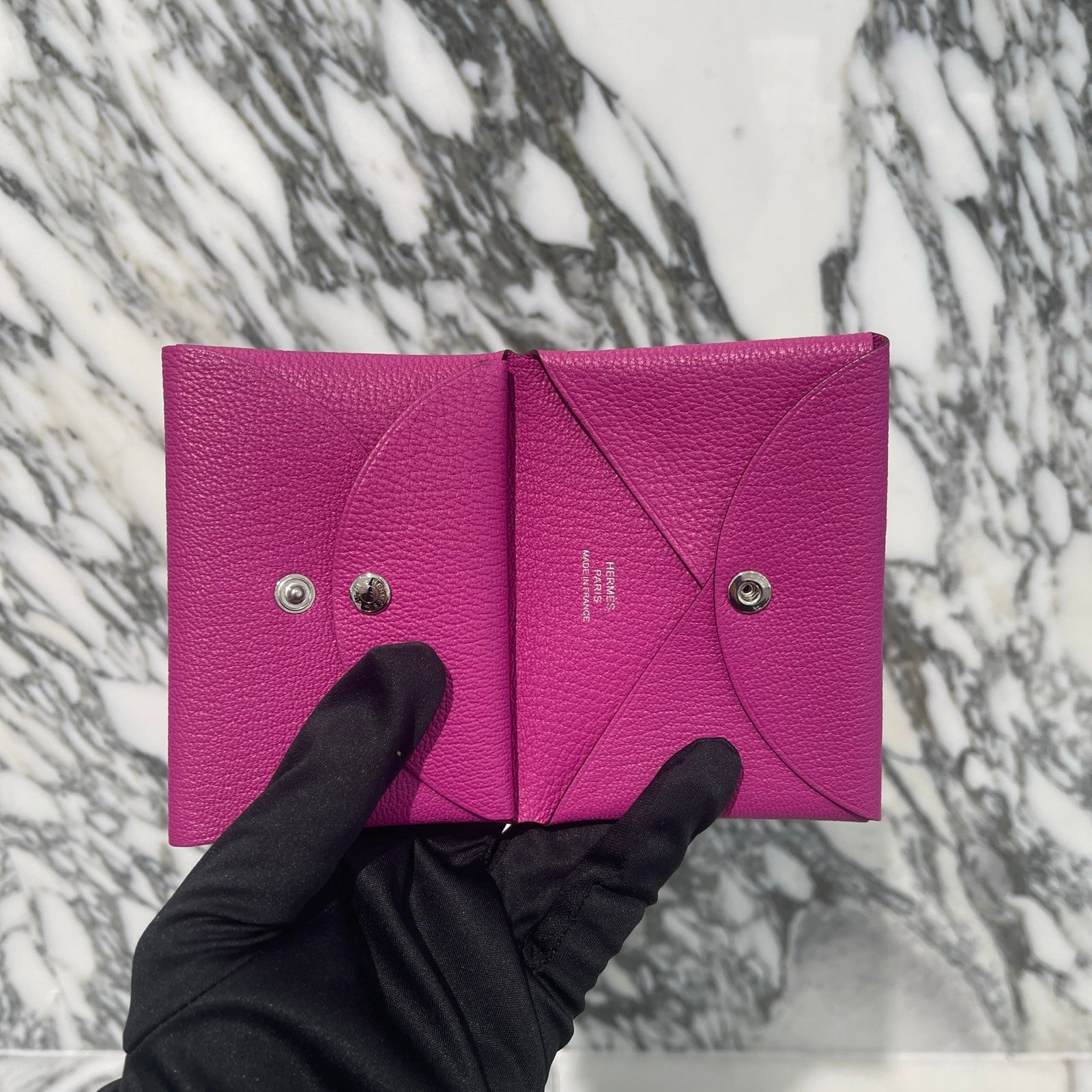 HERMES Calvi Duo Card Case "Magnolia" W刻印 エルメス カルヴィデュオ カードケース "マグノリア" W刻印