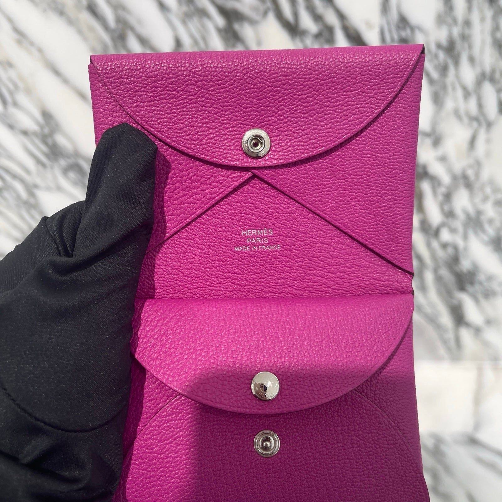 HERMES Calvi Duo Card Case "Magnolia" W刻印 エルメス カルヴィデュオ カードケース "マグノリア" W刻印