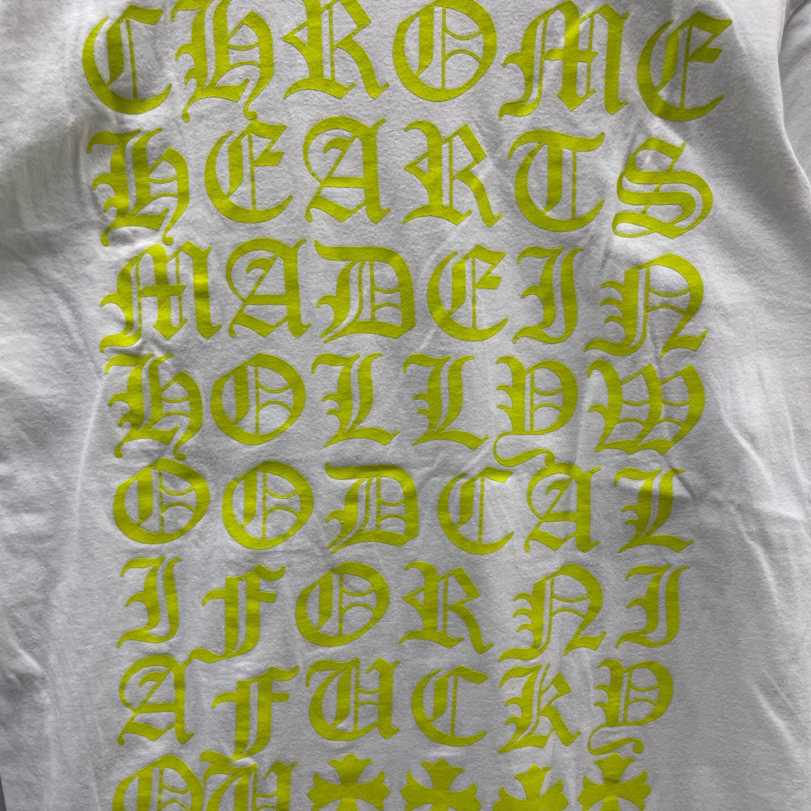 CHROME HEARTS Made In Hollywood Vertical Logo Tee Size M