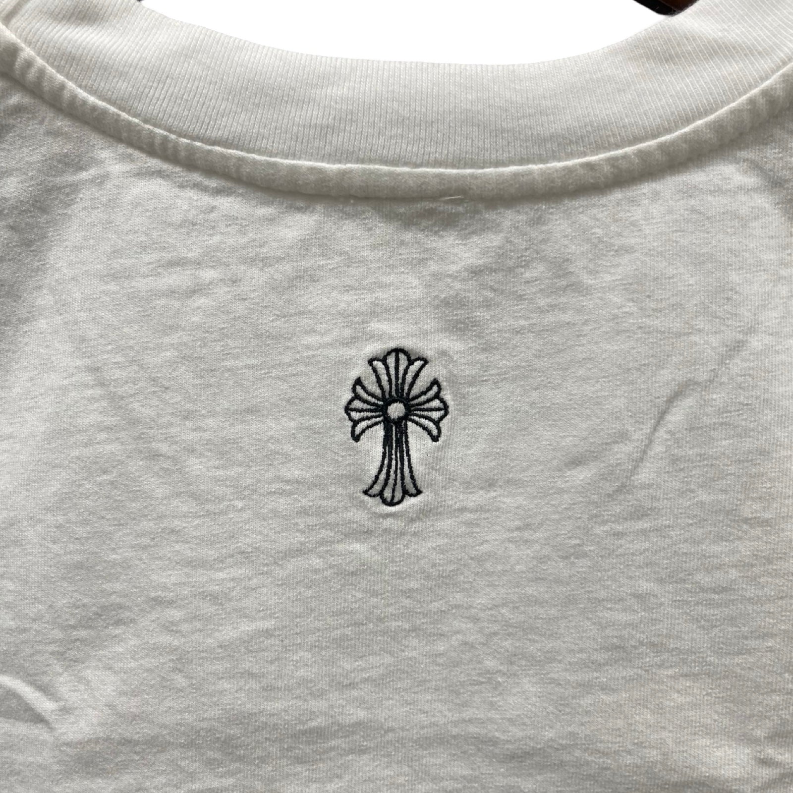 CHROME HEARTS Y NOT Script Logo Cropped Short Sleeve Tee Size S