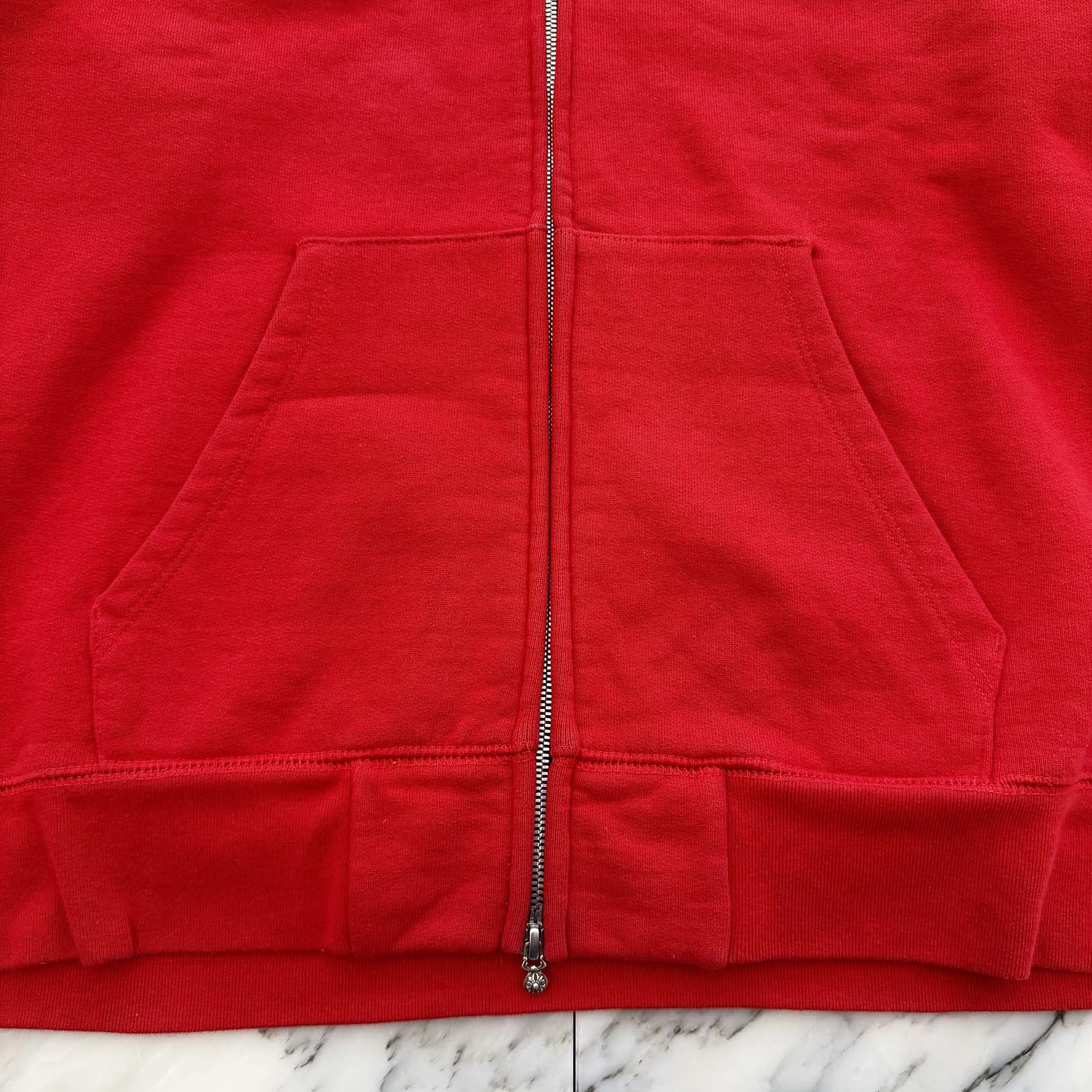 CHROME HEARTS King Taco 3 Cemetery Cross Embroidery Zip Up Hoodie Size XL クロムハーツ キングタコ 3セメタリークロス刺繍 ジップアップフーディー サイズXL