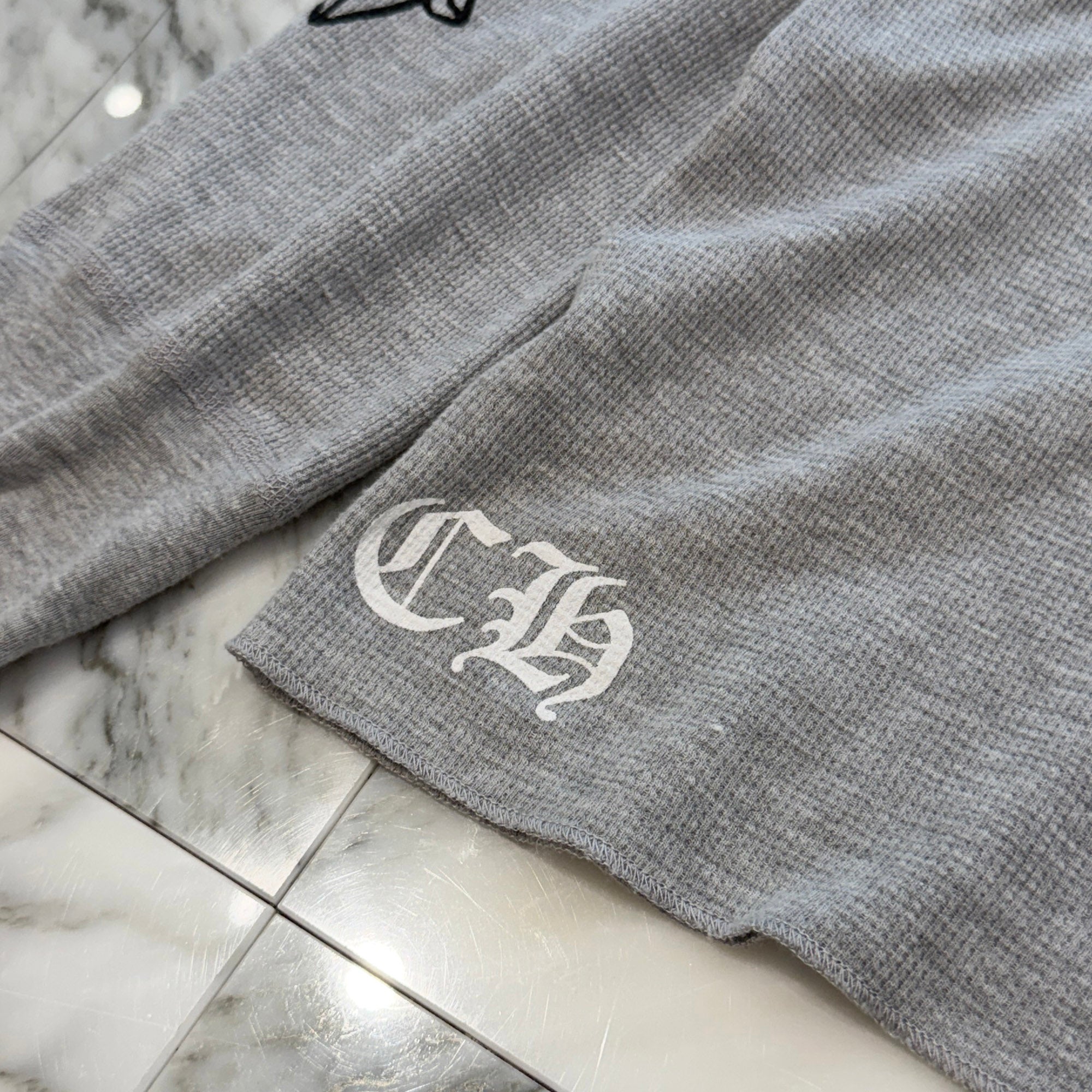 CHROME HEARTS 2025SS Floral Cross Horseshoe Thermal Long Sleeve Tee Size XL クロムハーツ フローラルクロス ホースシュー サーマル ロングスリーブ Tシャツ サイズXL