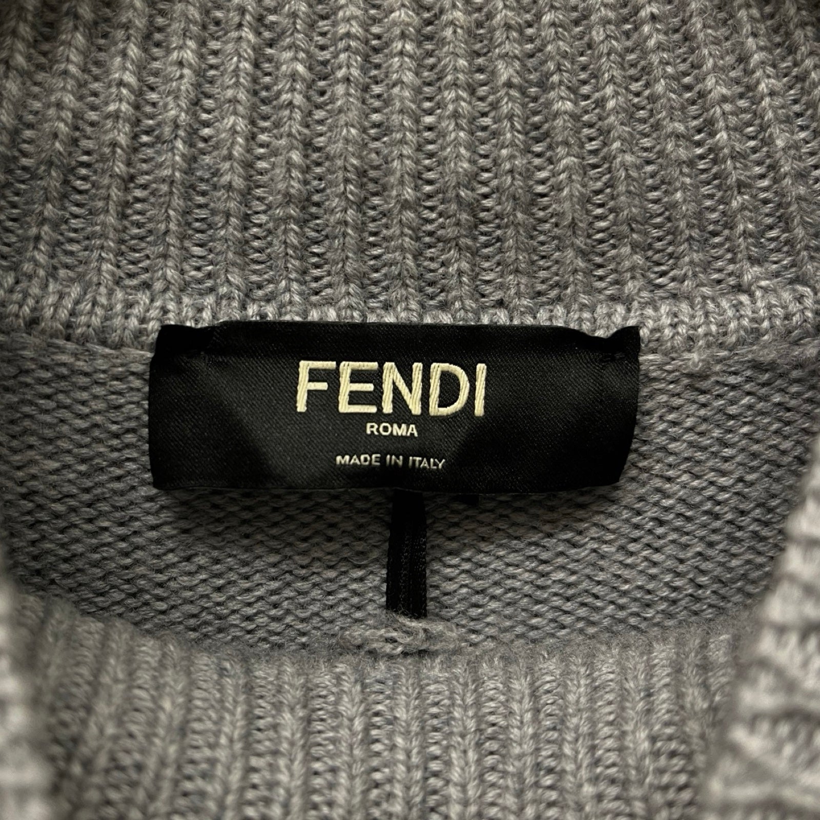 FENDI 2023AW Pullover Wool Knit Sweater FZX025 AQL4 Size 52