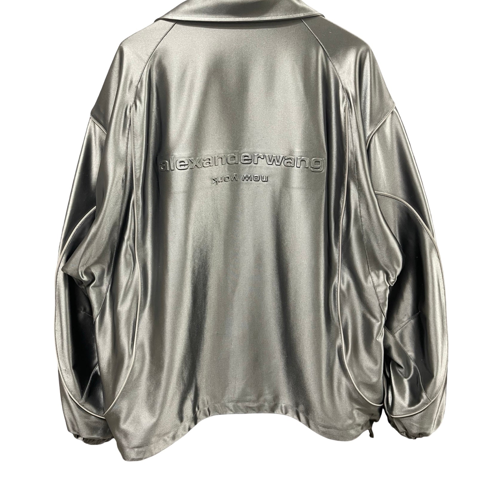 Alexander Wang Satin Track Jacket 6CC3232006 Size M