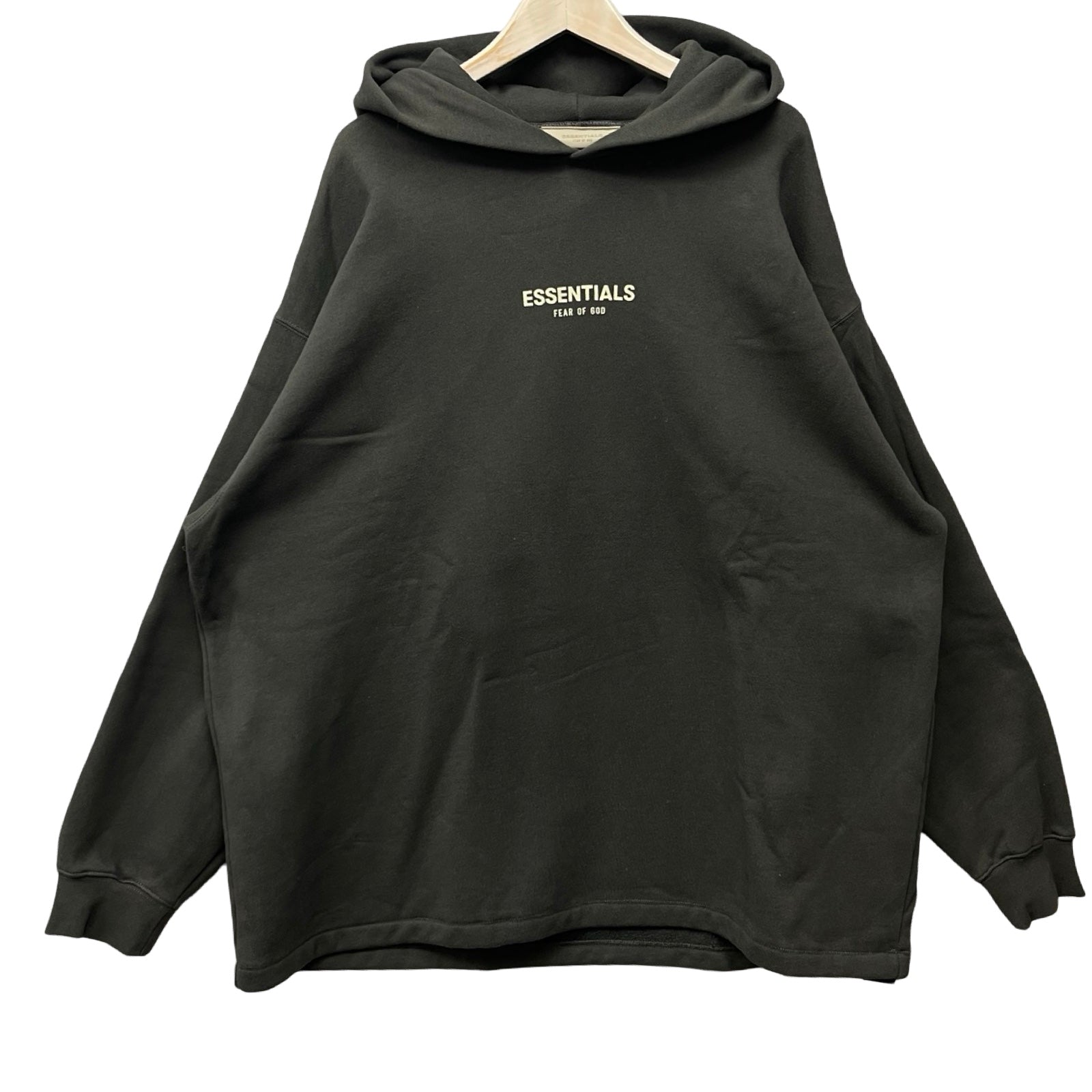 ESSENTIALS×FEAR OF GOD Flocky Logo Pullover Hoodie Size L