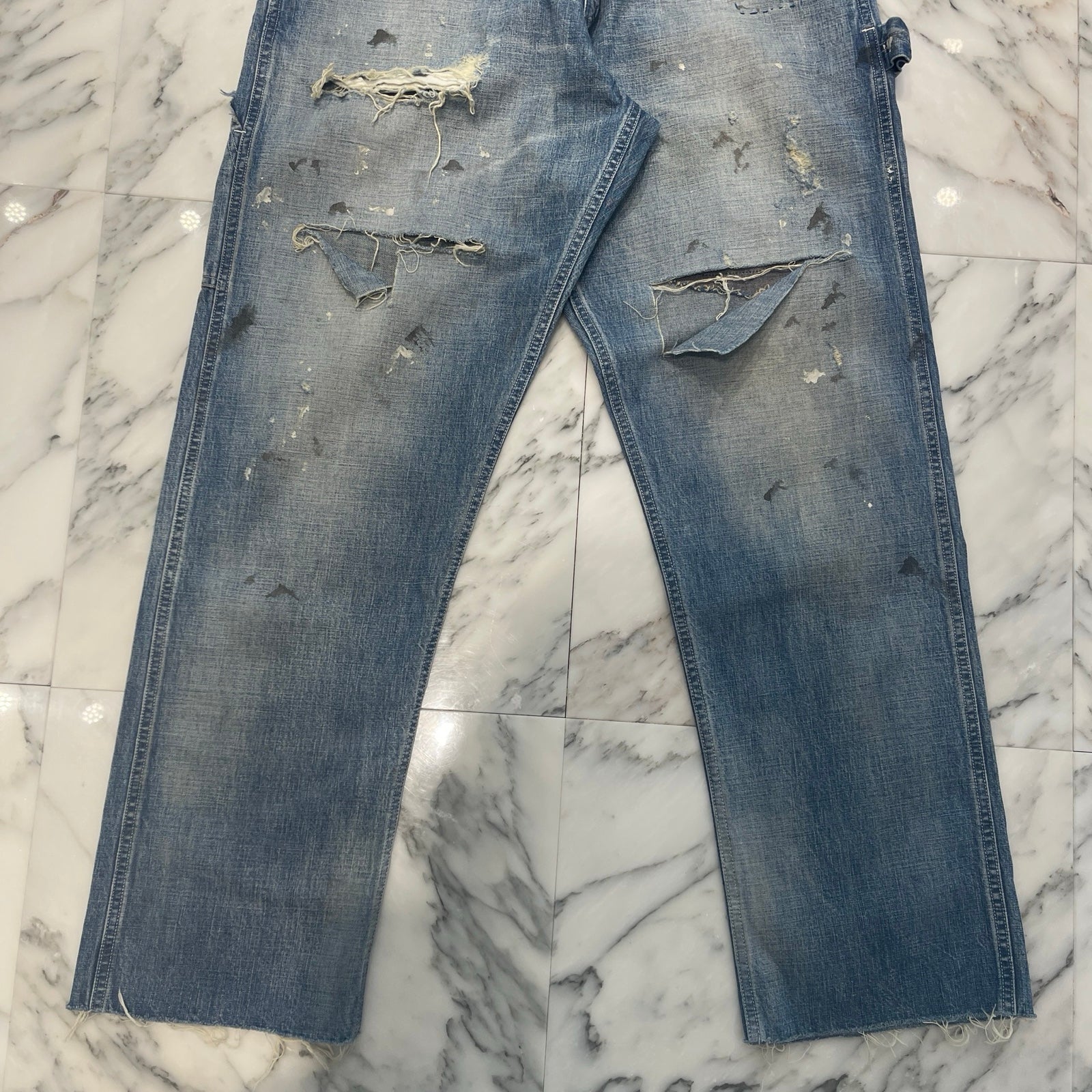 セントマイケル 24SS コットン デニムパンツ Lサイズ セントマイケル 24SS コットン デニムパンツ L メンズ ホワイト