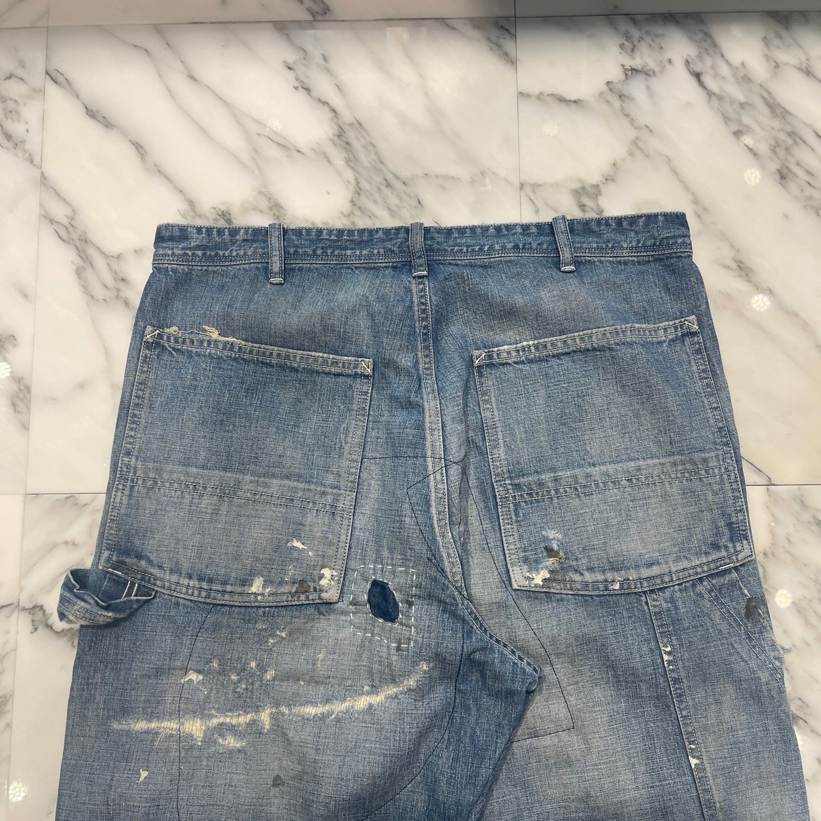 SAINT Mxxxxxx 2024SS DENIM PANTS PAINTER SM-YS8-0000-051 Size L