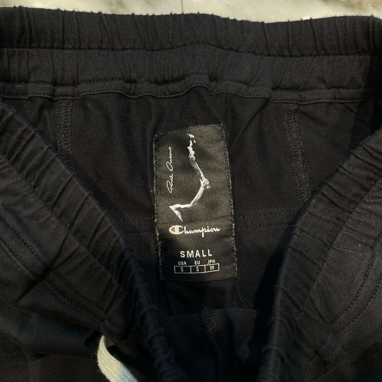 Rick Owens × Champion 2022SS Prisoner Drawstring Long Pants CM01B7959-CHFE Size S リックオウエンス × チャンピオン プリズナードローストリングロングパンツ サイズS