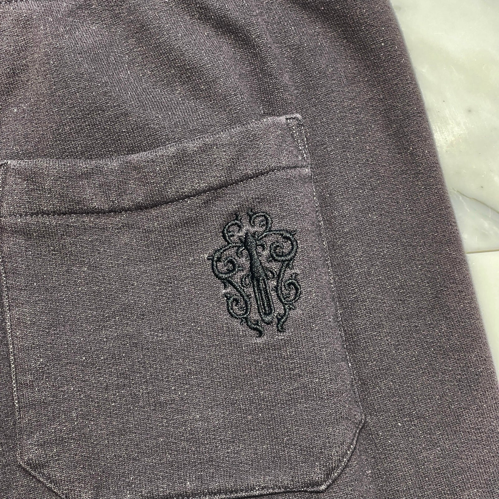CHROME HEARTS Y NOT Vertical Logo Embroidery Sweat Long Pants Size L クロムハーツ ワイノット ヴァーティカルロゴ 刺繍 スウェットロングパンツ サイズL