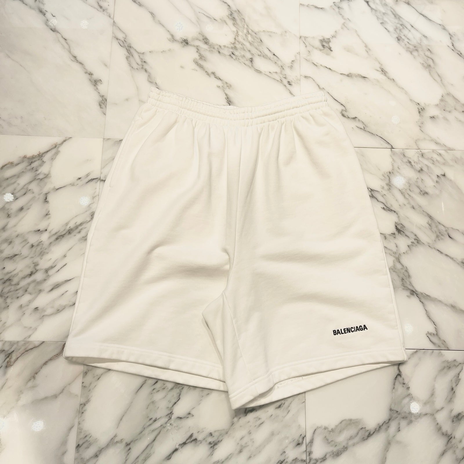 BALENCIAGA 2021AW Logo Ebroidered Wide Sweat Shorts 674591 TMVF5 Size XXS バレンシアガ ロゴ刺繍 ワイドスウェットショーツ サイズXXS