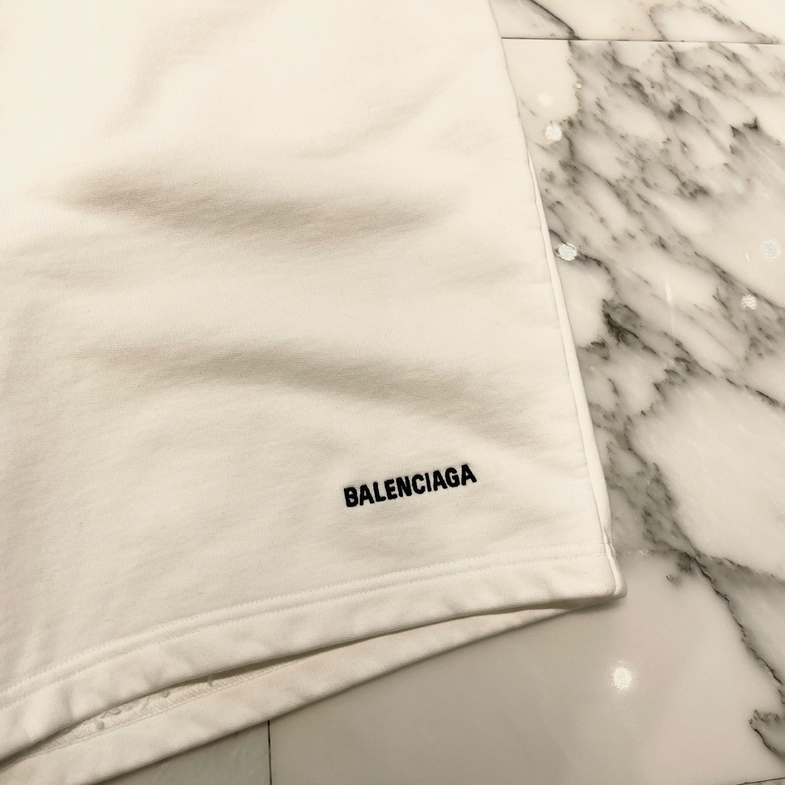 BALENCIAGA 2021AW Logo Ebroidered Wide Sweat Shorts 674591 TMVF5 Size XXS バレンシアガ ロゴ刺繍 ワイドスウェットショーツ サイズXXS