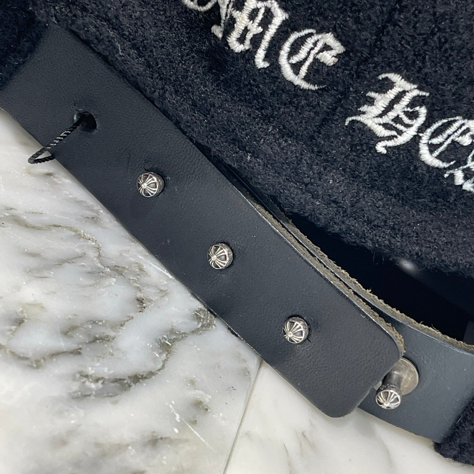 CHROME HEARTS Wool Triple Cross Leather Patch Trucker Cap Size ONE SIZE（53-60）クロムハーツ ウールトリプルクロス レザーパッチトラッカーキャップサイズONE SIZE（53-60）