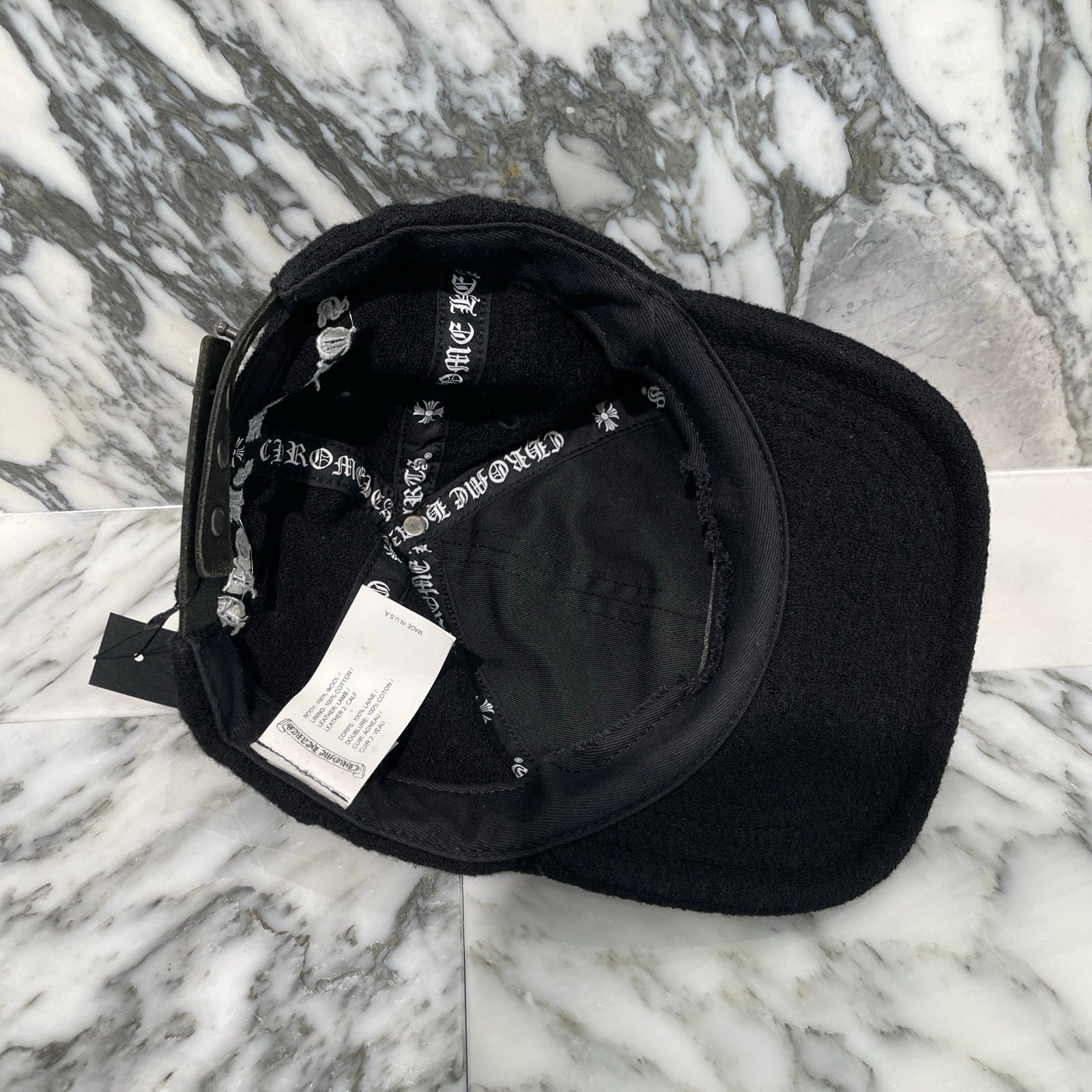 CHROME HEARTS Wool Triple Cross Leather Patch Trucker Cap Size ONE SIZE（53-60）クロムハーツ ウールトリプルクロス レザーパッチトラッカーキャップサイズONE SIZE（53-60）