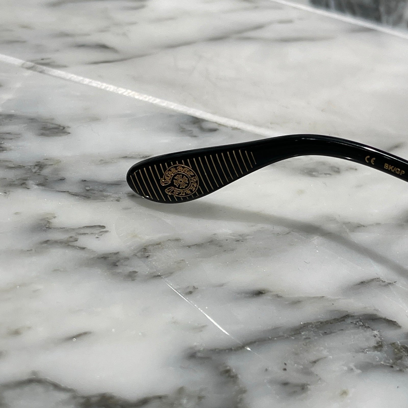 CHROME HEARTS BONENNOISSEUR II Temple CH Cross Half Rim Sunglasses Size 53□19-150 クロムハーツ ボネノワスール テンプルCHクロス ハーフリム サングラス サイズ53□19-150