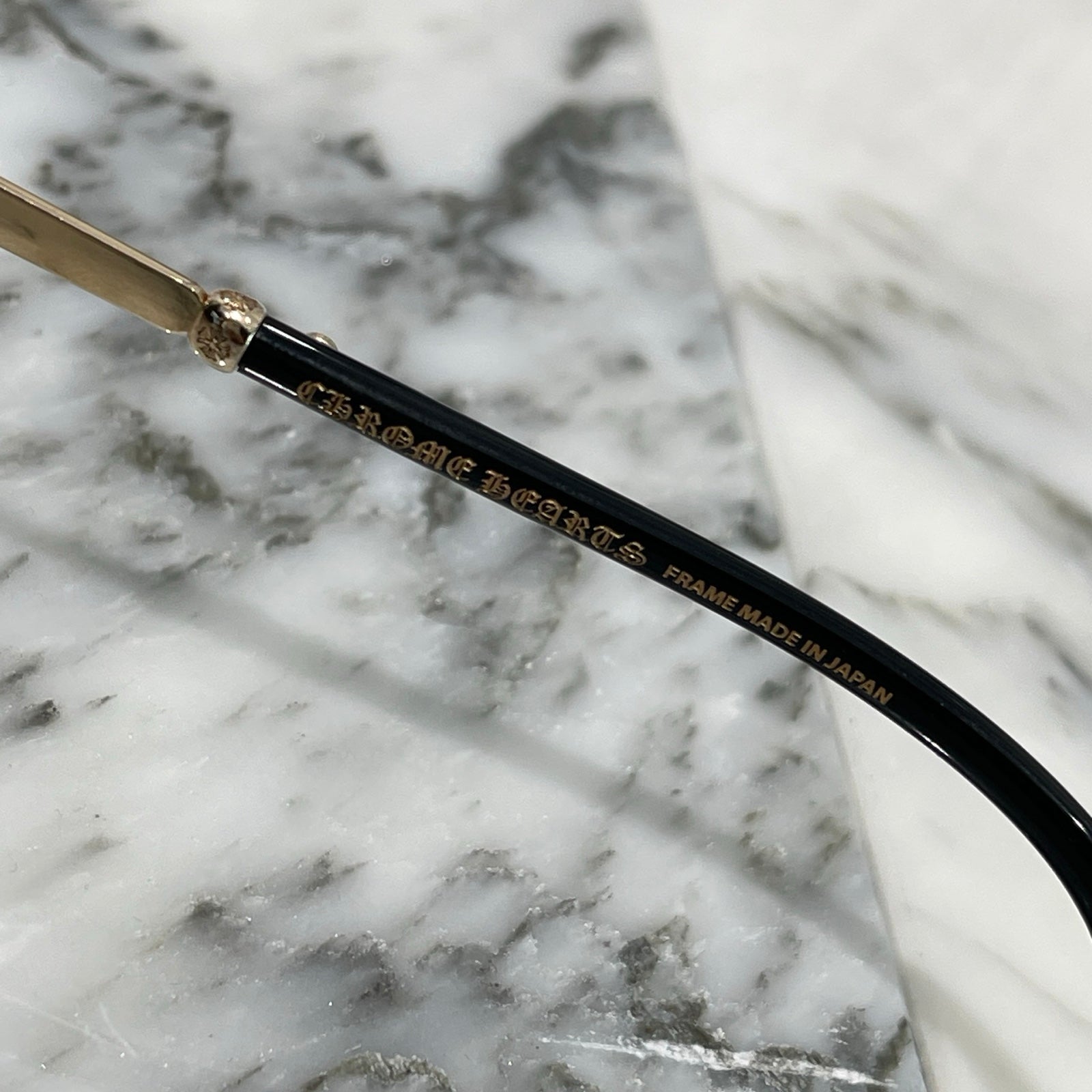 CHROME HEARTS BONENNOISSEUR II Temple CH Cross Half Rim Sunglasses Size 53□19-150 クロムハーツ ボネノワスール テンプルCHクロス ハーフリム サングラス サイズ53□19-150