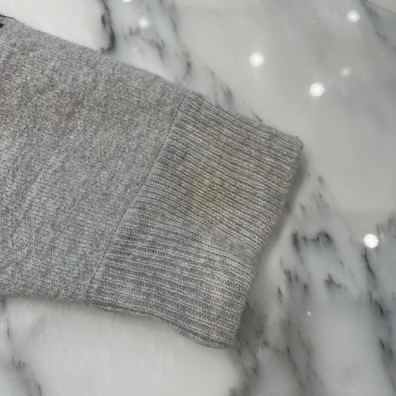 CHROME HEARTS YNOT ARM LOGO EMBROIDERY CASHMERE KNIT SWEATER Size M クロムハーツ ワイノット 袖ロゴ刺繍 カシミアニット セーター サイズM