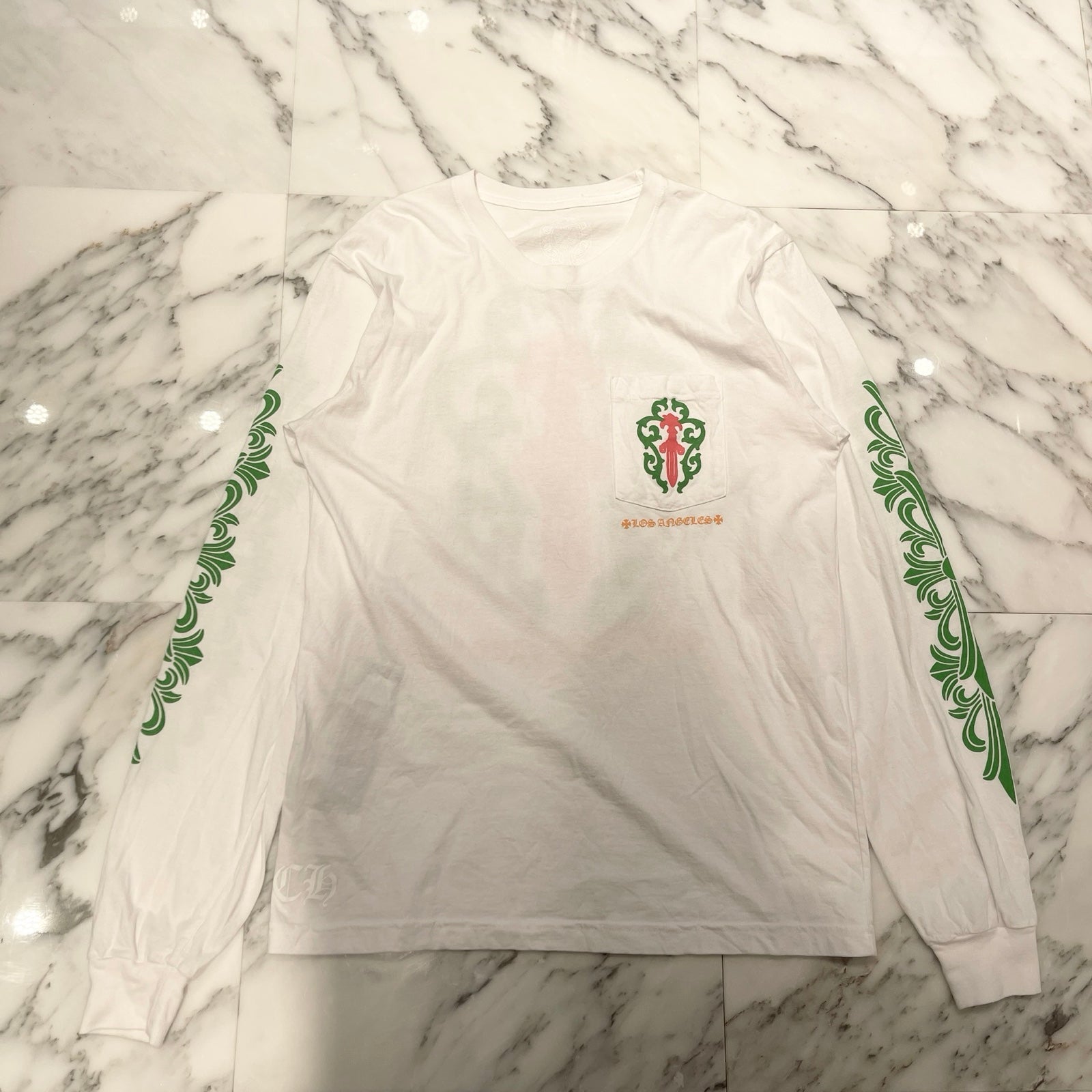 CHROME HEARTS Los Angeles Limited Vine Dagger Print Long Sleeve Tee Size L クロムハーツ ロサンゼルス限定 ヴァインダガー プリントロングスリーブTシャツ サイズ L