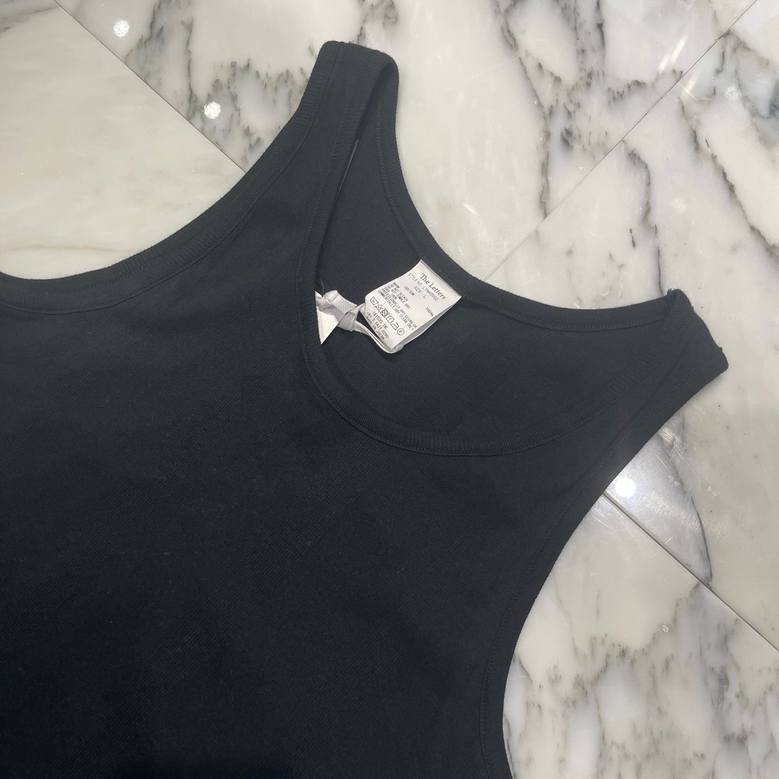 The Letters 2024SS Round Rib Tank Top LTNK0002 Size L ザ・レターズ ラウンドリブタンクトップ  サイズ L