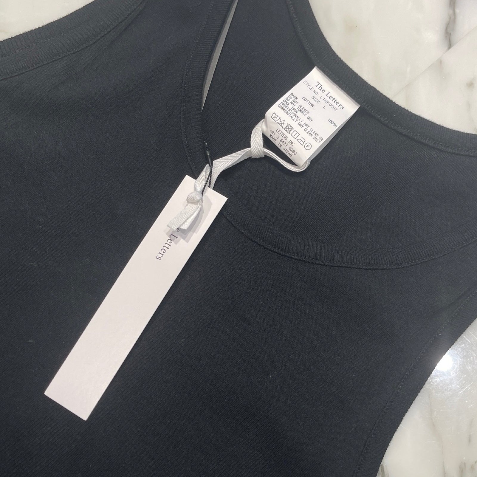 The Letters 2024SS Round Rib Tank Top LTNK0002 Size L ザ・レターズ ラウンドリブタンクトップ  サイズ L