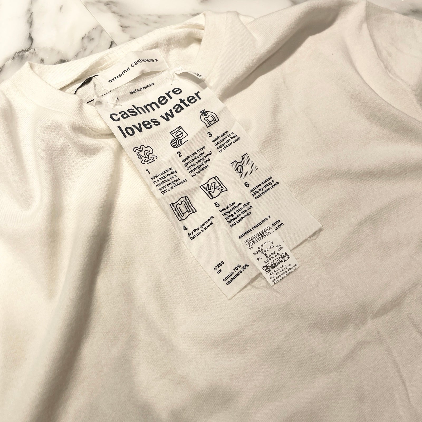 Extreme Cashmere X n° 269 Cashmere Knit Tee エクストリームカシミヤ X カシミヤニット Tシャツ