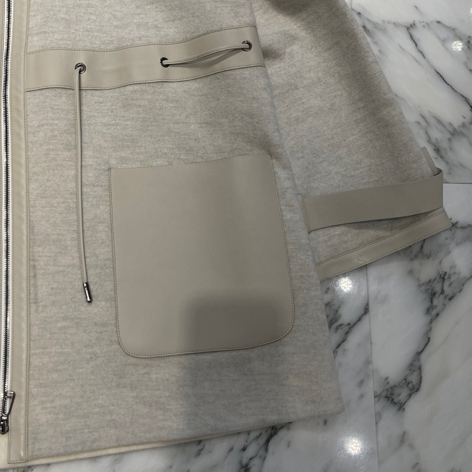 FENDI Fox Fur Cashmere Long Coat FF9208 SW18 Size 46 フェンディ フォックスファーカシミアロングコート サイズ46