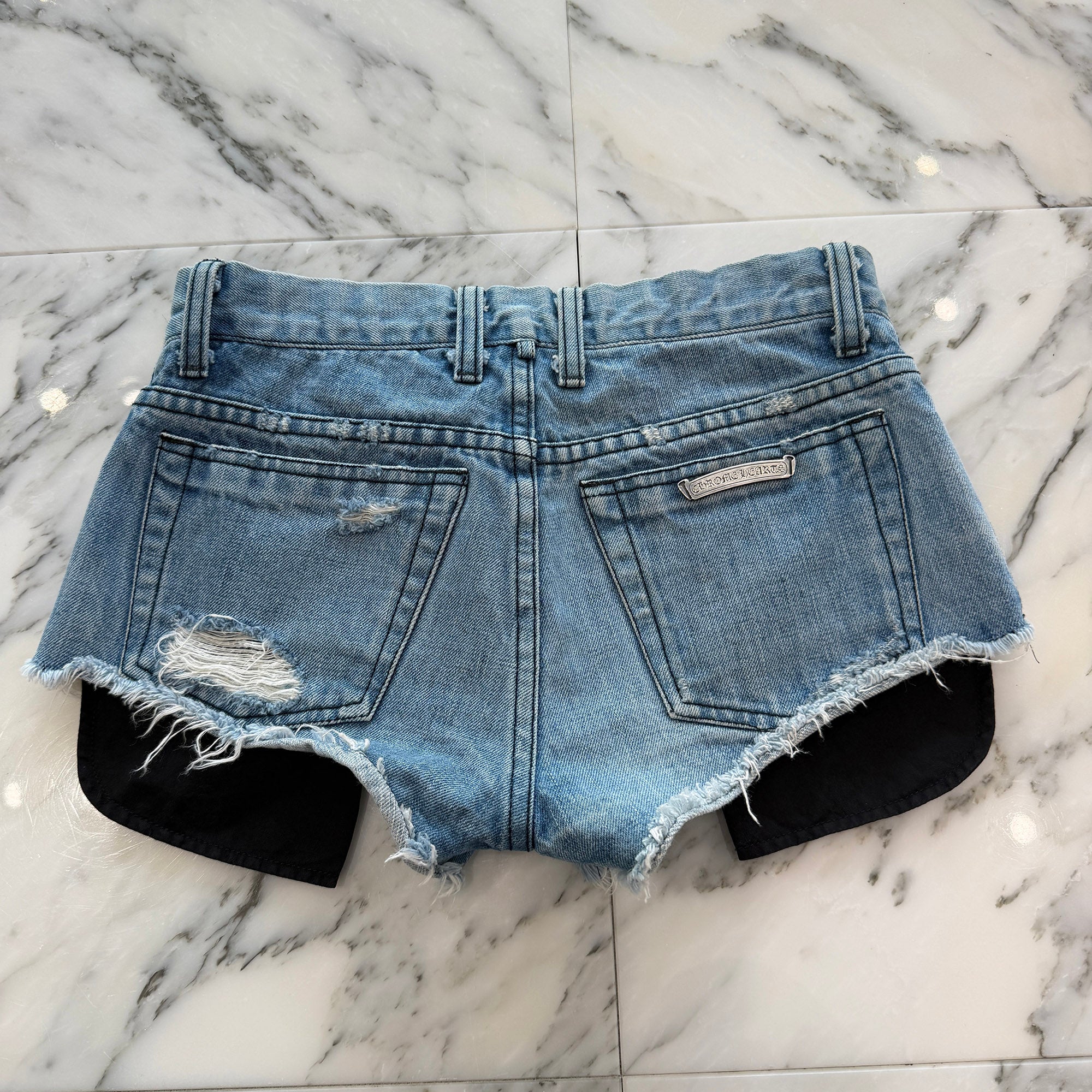 CHROME HEARTS Pocket Lined Denim Short Pants Size 25 クロムハーツ ポケットライニング デニムショートパンツ サイズ25