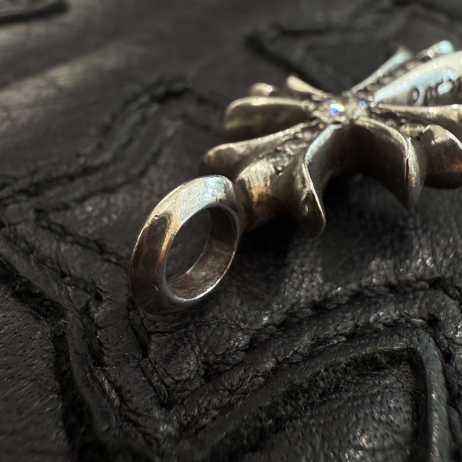 CHROME HEARTS Tiny Fat Cross Pave Diamond Pendant Top クロムハーツ タイニーファットクロス パヴェダイヤモンド ペンダントトップ