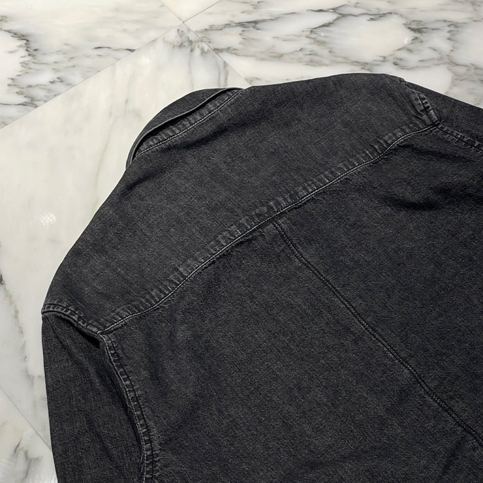 CHROME HEARTS YNOT Leather Cross Patch Denim Shirts Size L クロムハーツ ワイノット レザークロスパッチ デニムシャツ サイズL