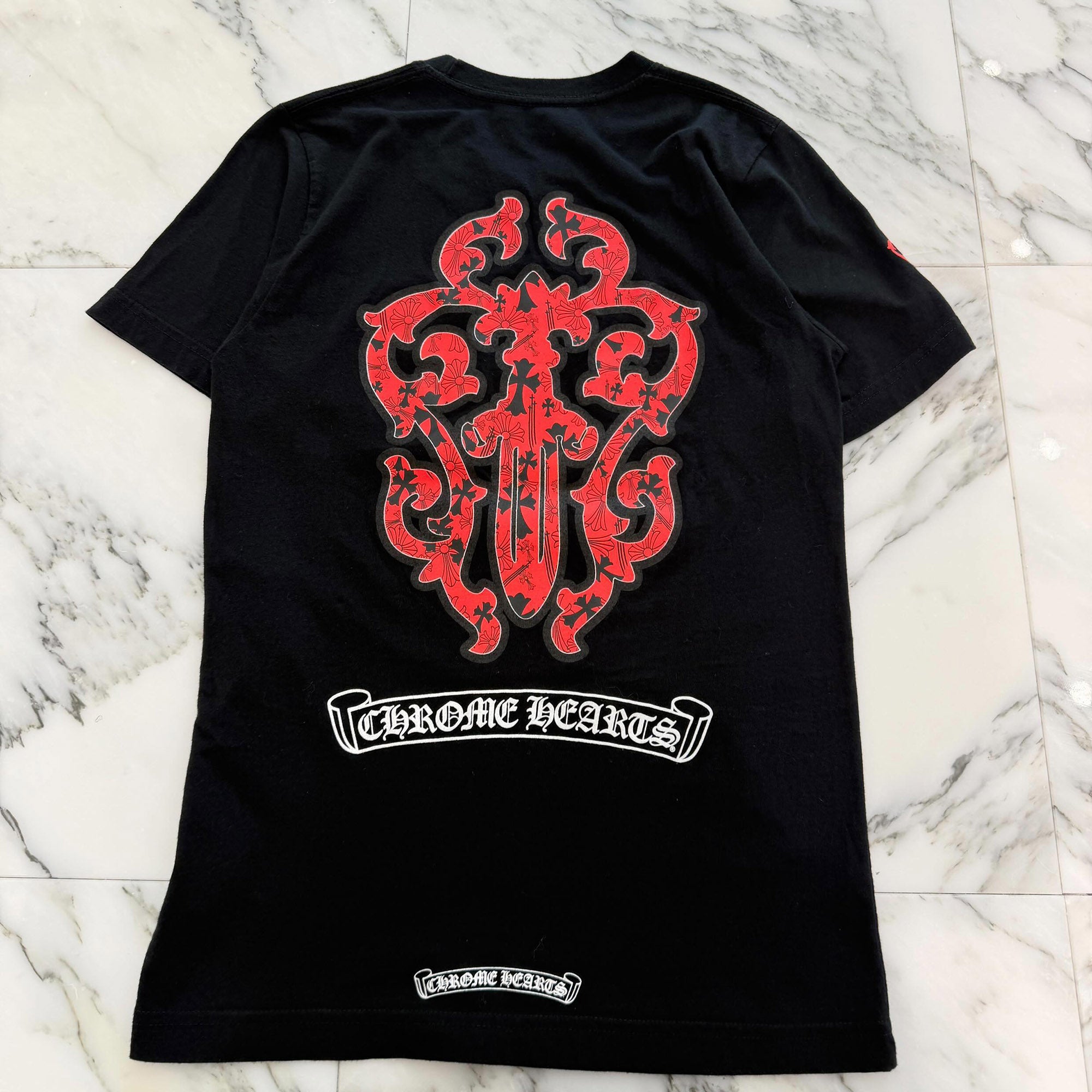 CHROME HEARTS Multi Logo Vine Dagger Tee Size XS クロムハーツ マルチロゴ総柄 ヴァインダガー Tシャツ サイズXS