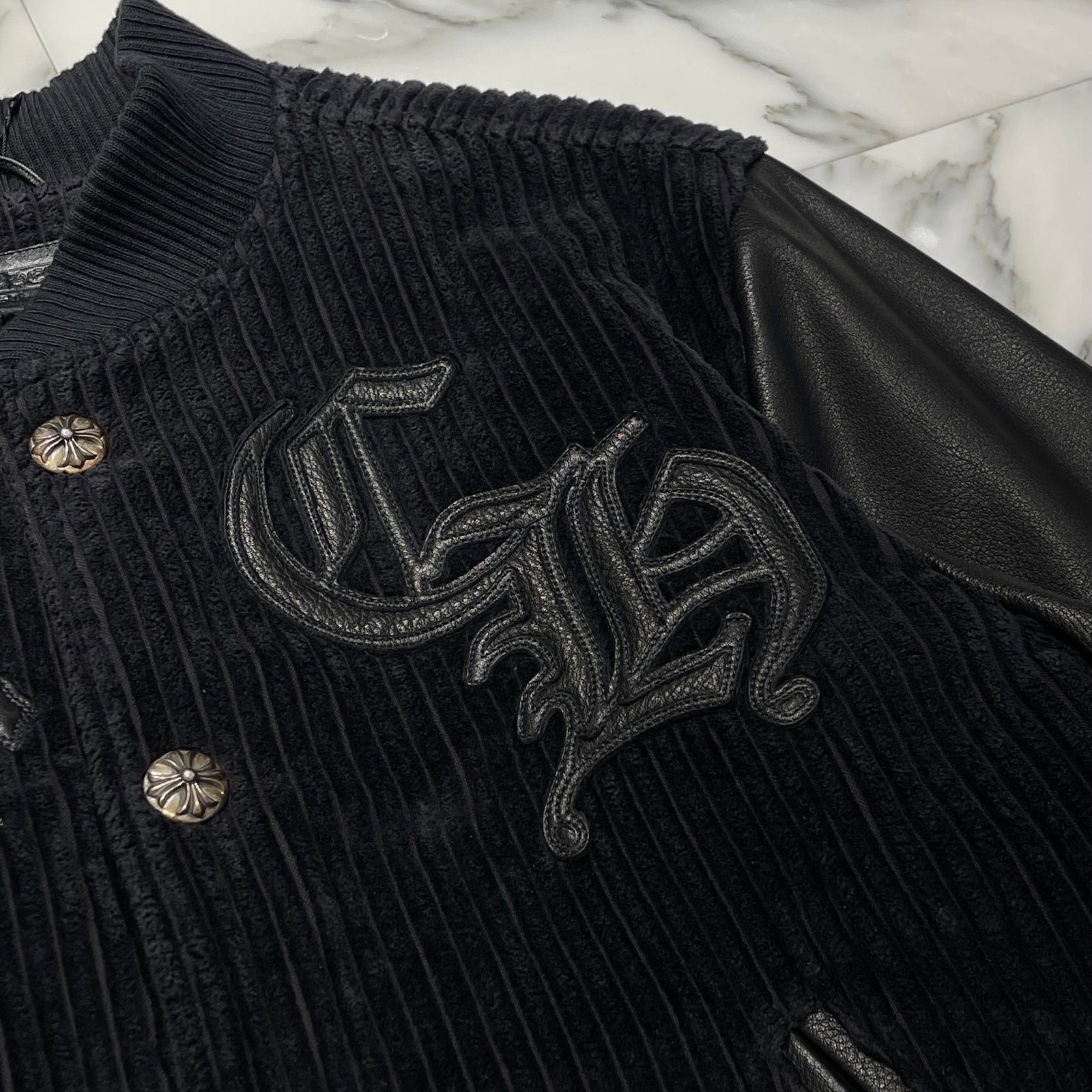 CHROME HEARTS × MATTY BOY PPO CHOMPER LETTER MAN Leather Jacket Size M クロムハーツ × マッティボーイ PPO チョンパー レターマン レザージャケット サイズM
