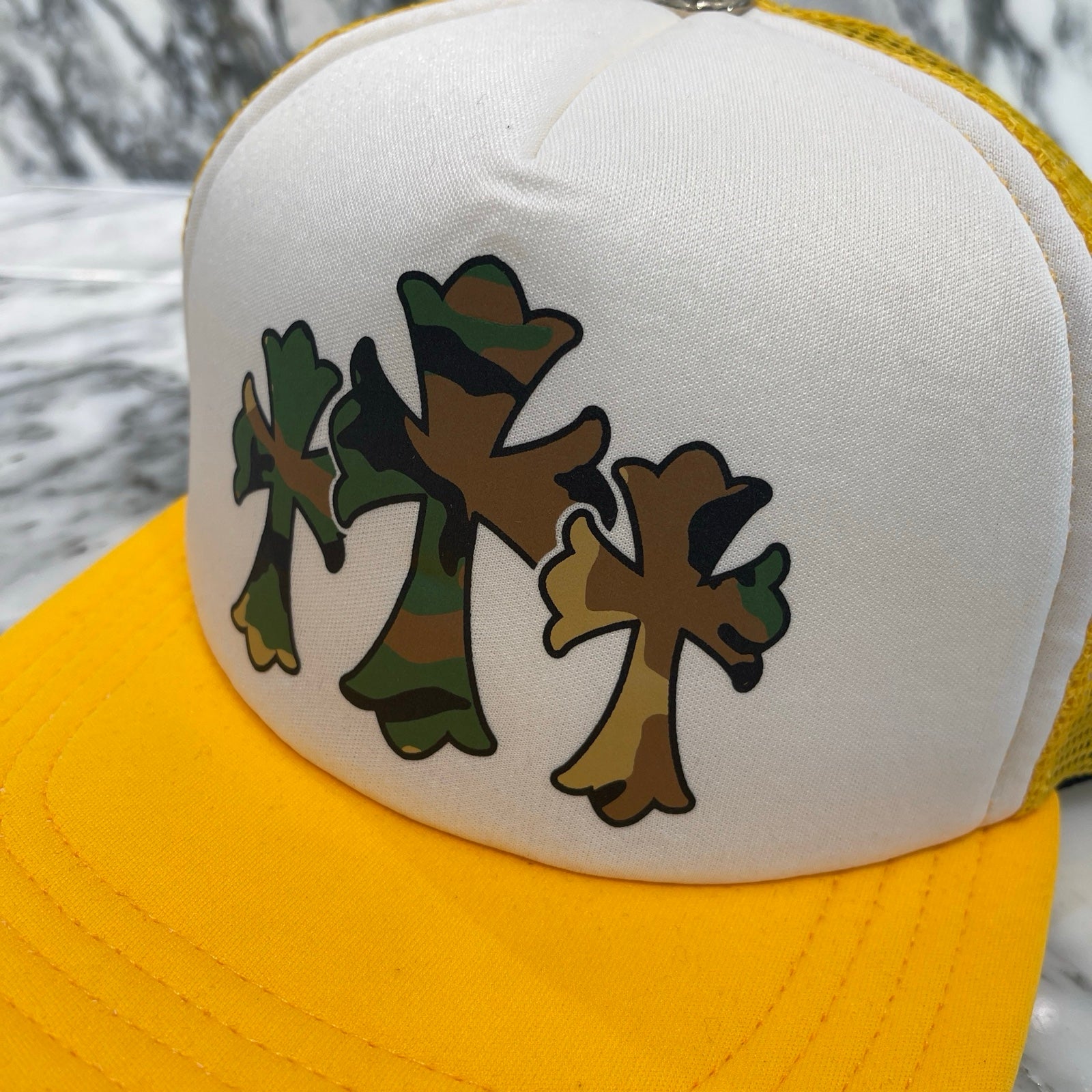CHROME HEARTS Camo Cemetery Cross Tracker Cap Size ONESIZE（53-60）クロムハーツ カモ セメタリークロス トラッカーキャップ