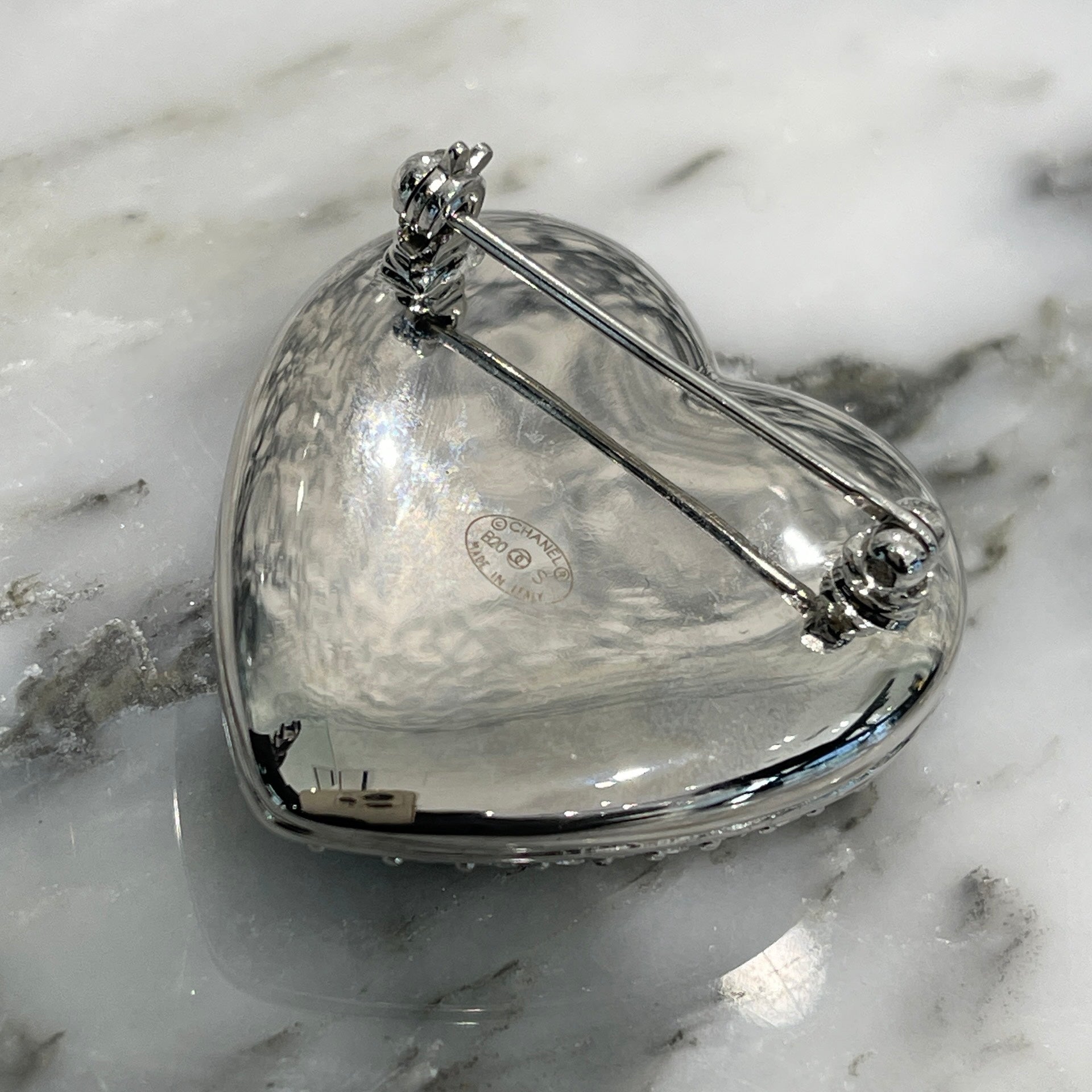 CHANEL 2020SS Coco Mark Heart Motif Pin Brooch シャネル ココマーク ハートモチーフ ピンブローチ