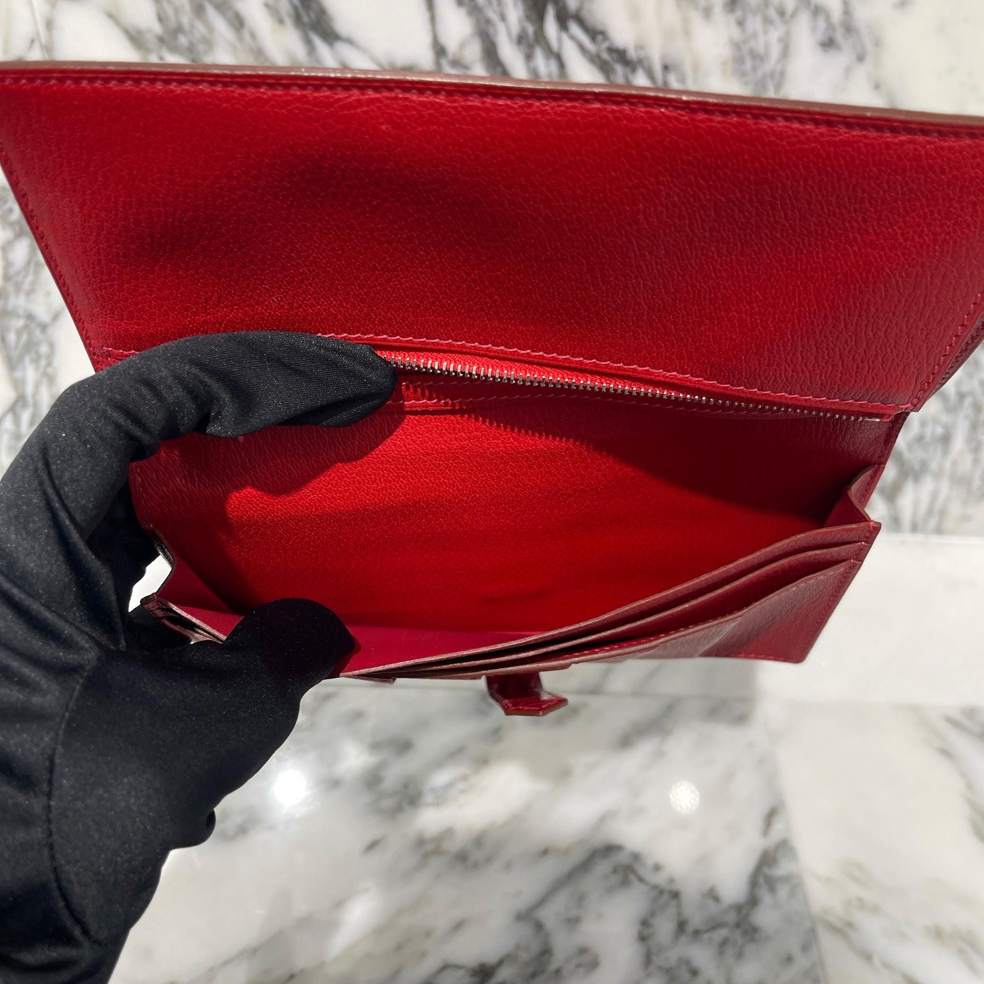 HERMES Bearn Classic Wallet Alligator "Blaze" P刻印 エルメス ベアンクラシック  アリゲーター ”ブレイズ" 長財布