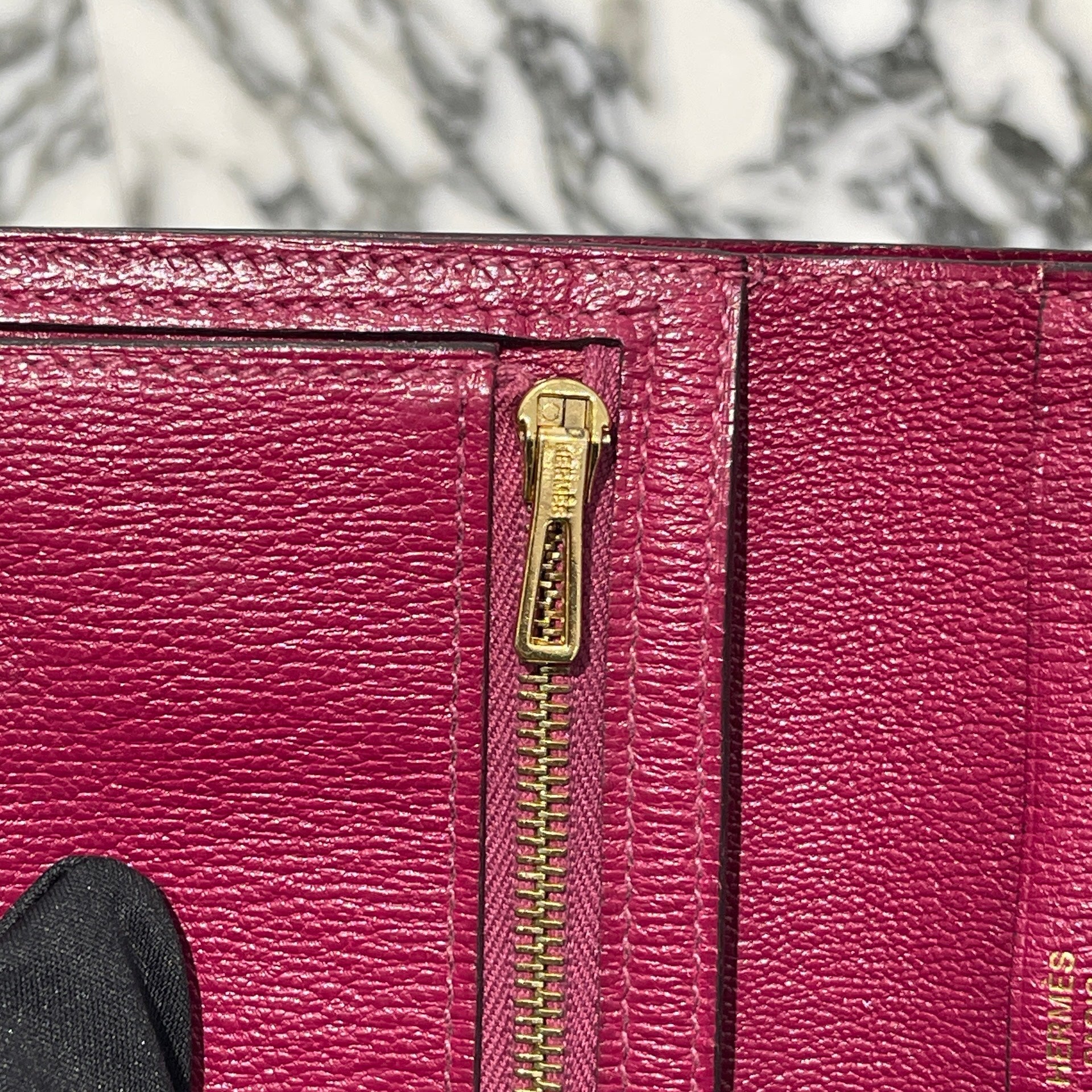 HERMES Bearn Compact Wallet Alligator "Rose Scheherazade" D刻印 エルメス ベアンコンパクト アリゲーター ”ローズシェヘラザード"