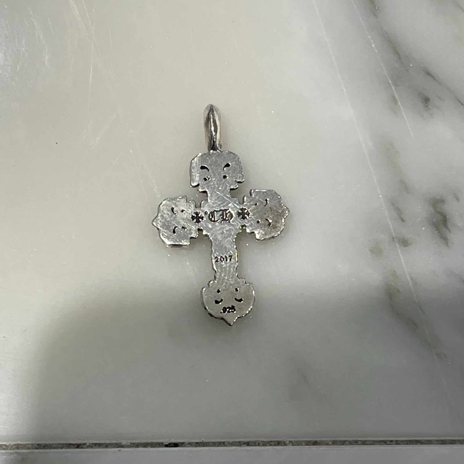CHROME HEARTS Filigree Cross Shilver Pendent Top クロムハーツ